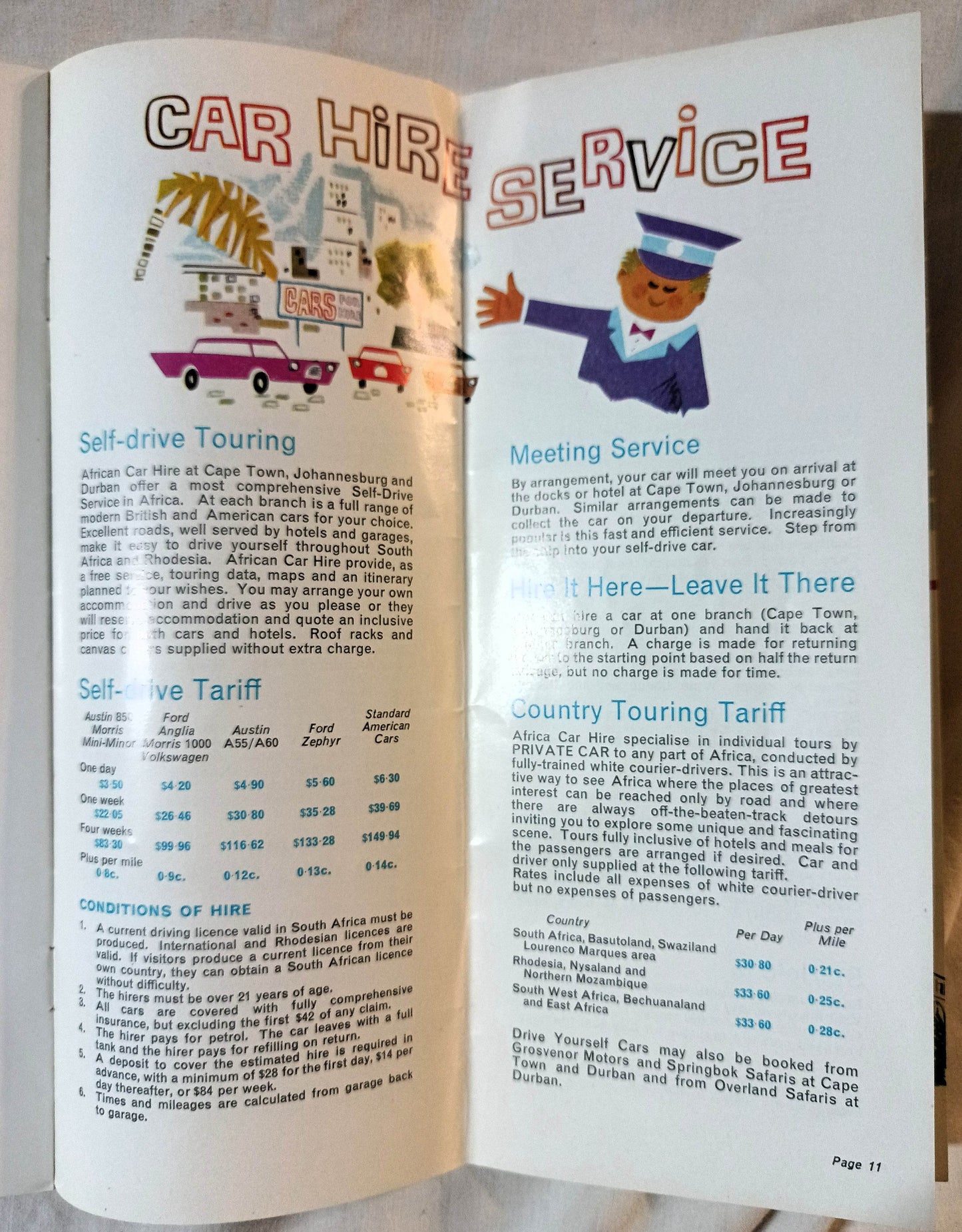 Union-Castle Line 1963 African Sea Safaris Shore Excursions Brochure - TulipStuff