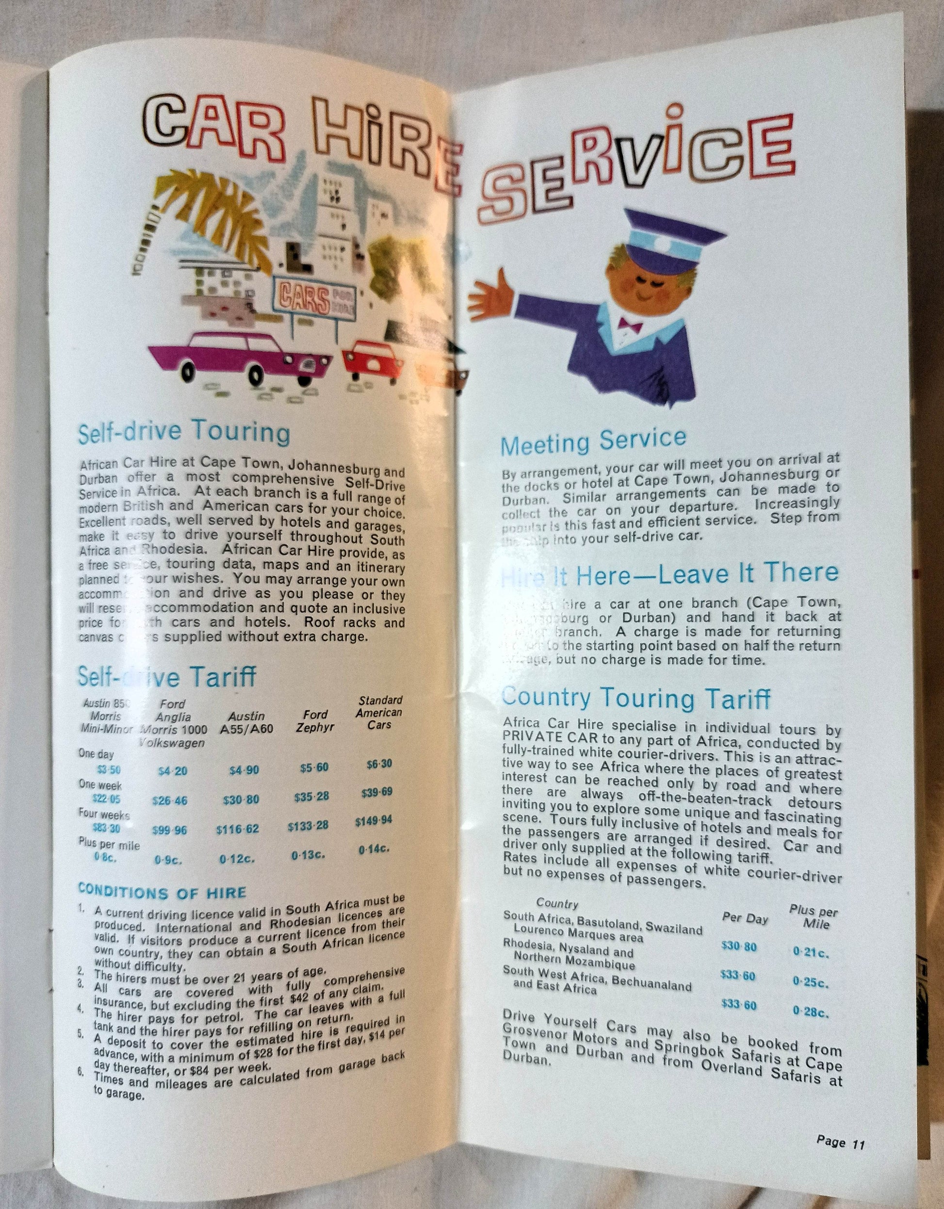 Union-Castle Line 1963 African Sea Safaris Shore Excursions Brochure - TulipStuff