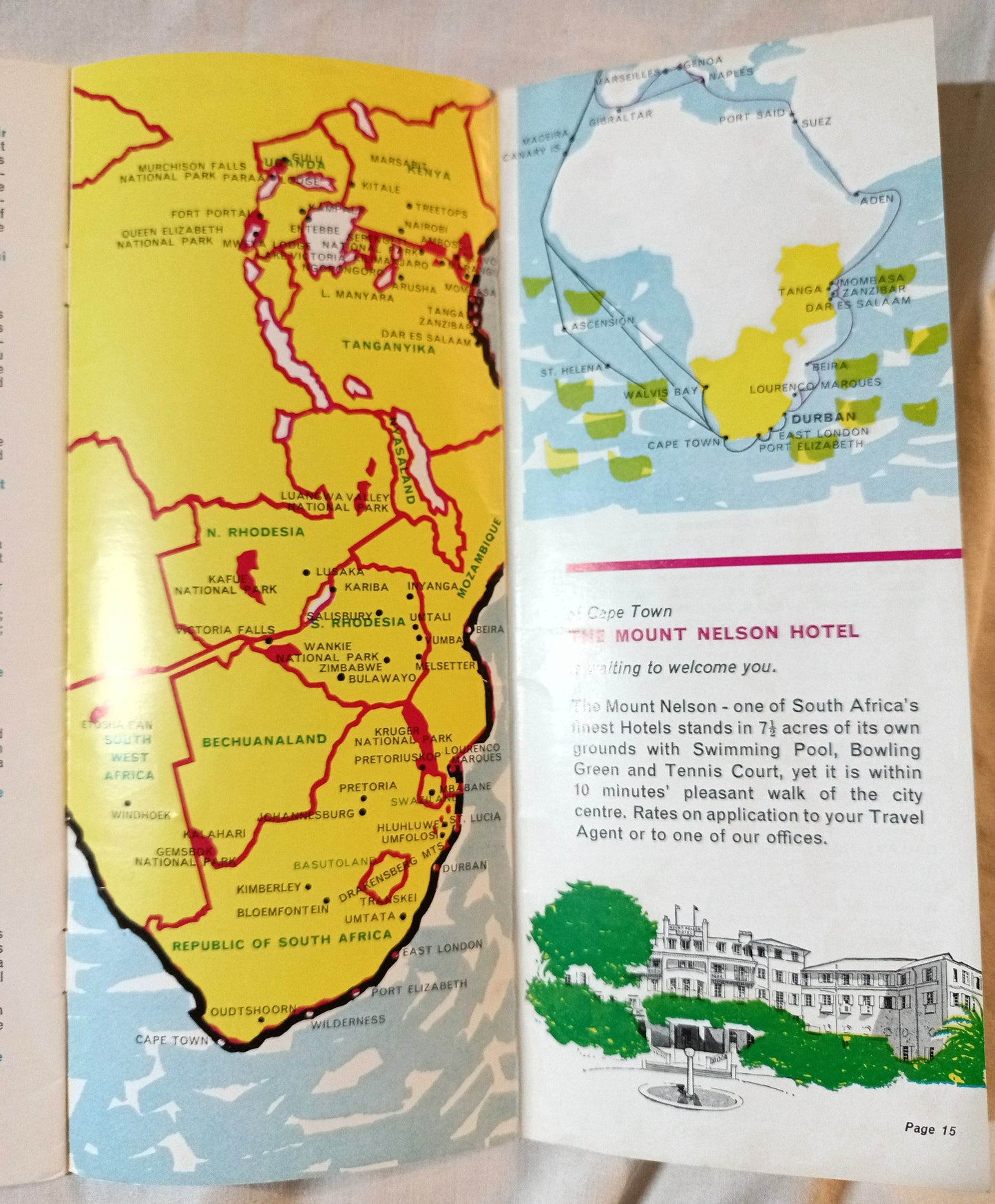 Union-Castle Line 1963 African Sea Safaris Shore Excursions Brochure - TulipStuff