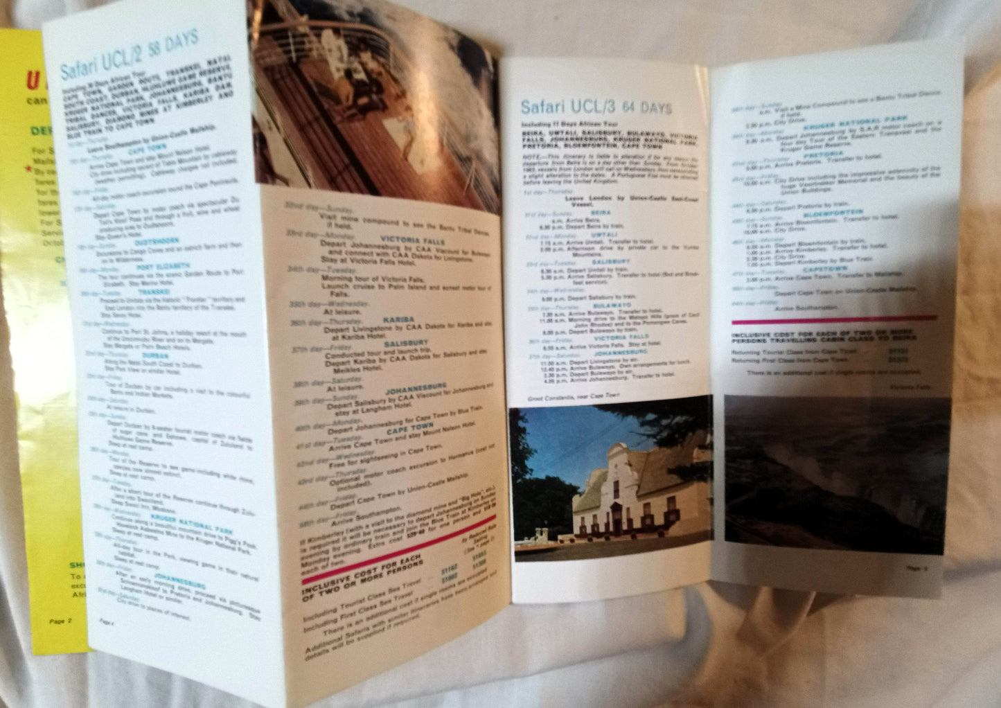 Union-Castle Line 1963 African Sea Safaris Shore Excursions Brochure - TulipStuff
