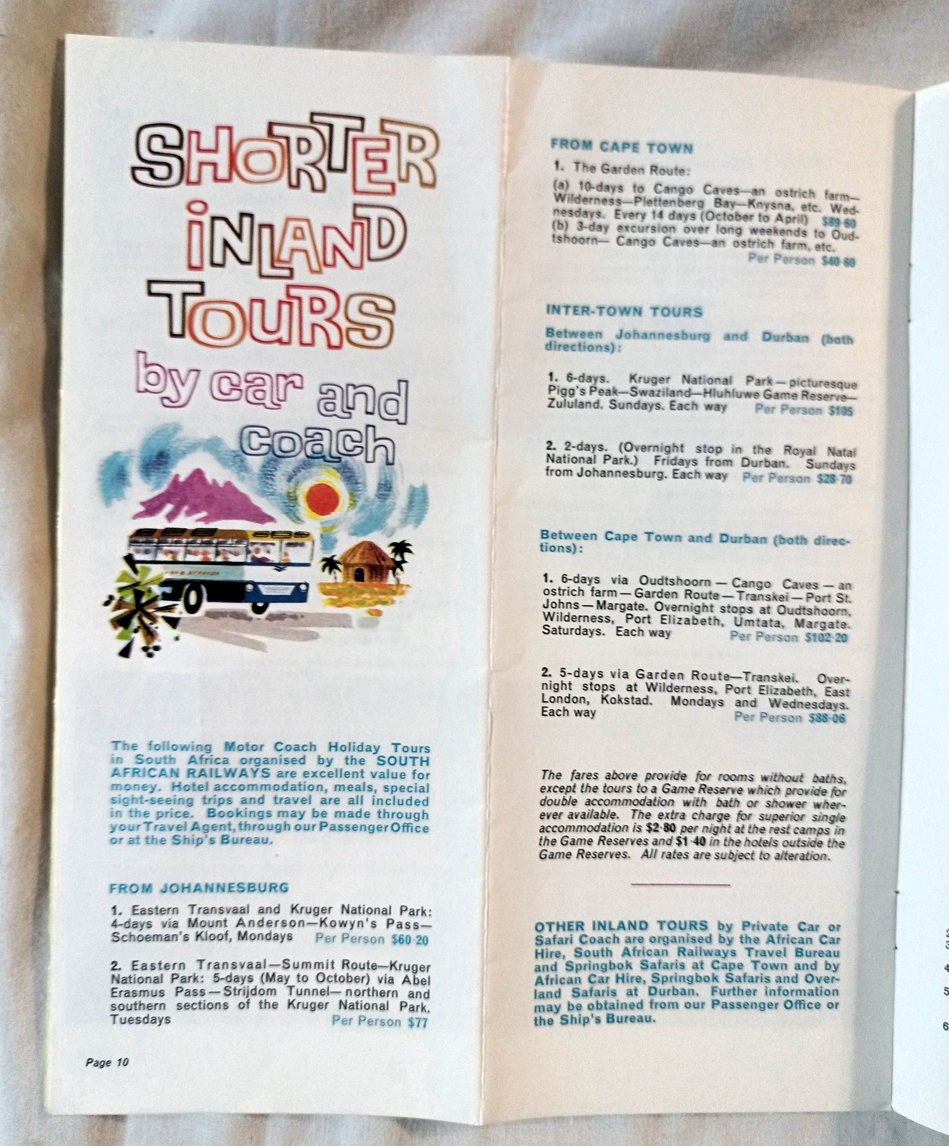 Union-Castle Line 1963 African Sea Safaris Shore Excursions Brochure - TulipStuff