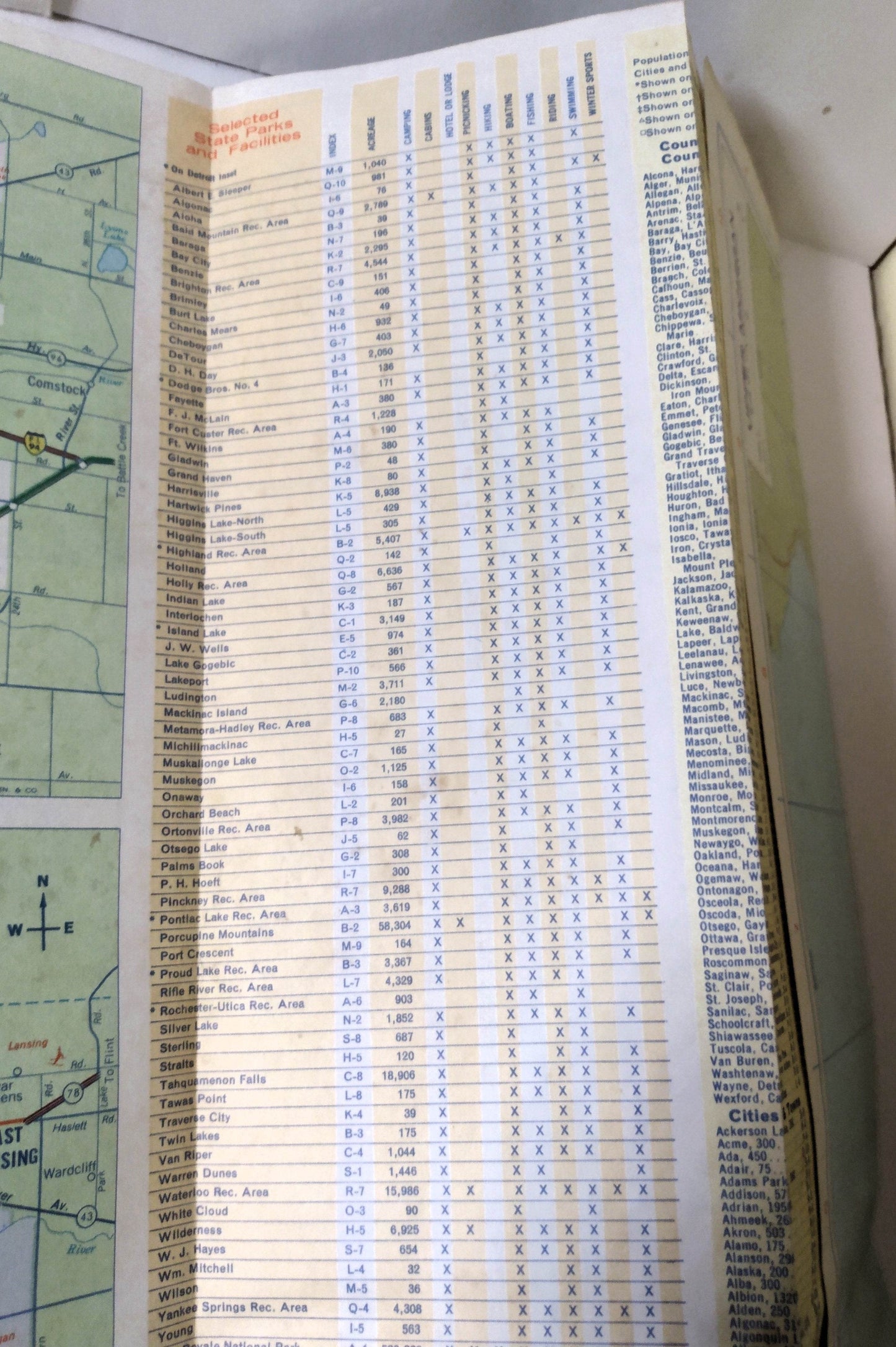 Unocal Union 76 Michigan Road Map 1971 Detroit Grand Rapids Flint - TulipStuff