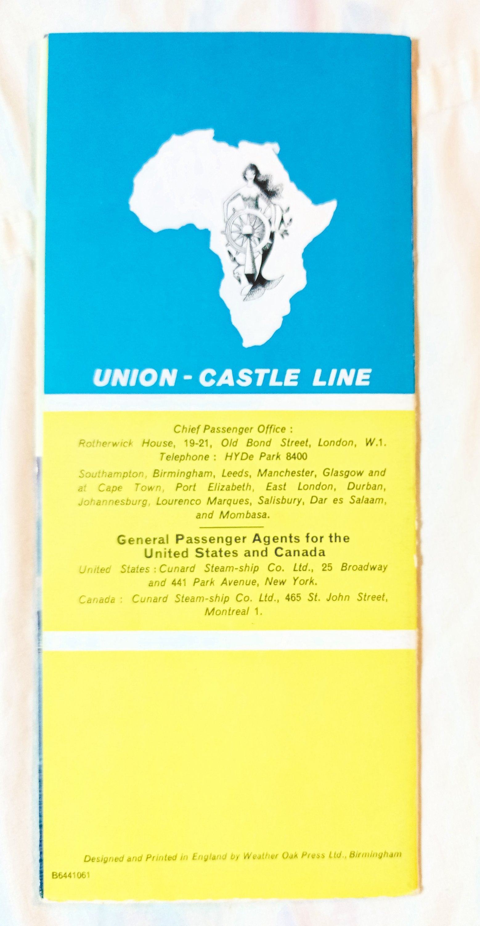 Union-Castle Line 1962 South Africa Holiday Tours Cruise Brochure - TulipStuff