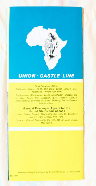 Union-Castle Line 1962 South Africa Holiday Tours Cruise Brochure - TulipStuff