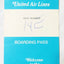 United Air Lines Friendly Skies FNT Boarding Pass 1970 - TulipStuff