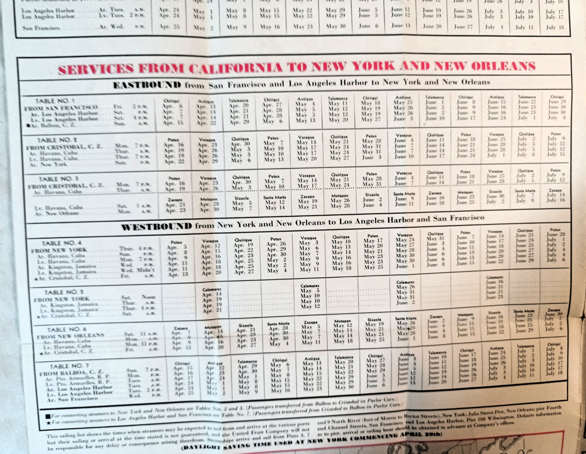 United Fruit Company Steamship Service Great White Fleet Brochure 1934 - TulipStuff