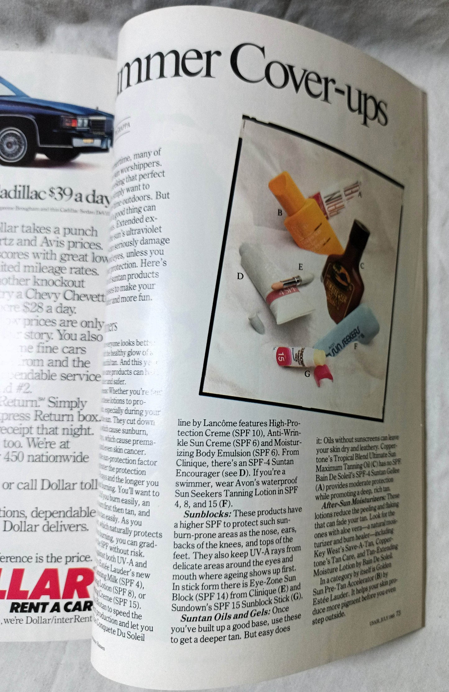 US Air Inflight Magazine Salute To Summer July 1985 - TulipStuff