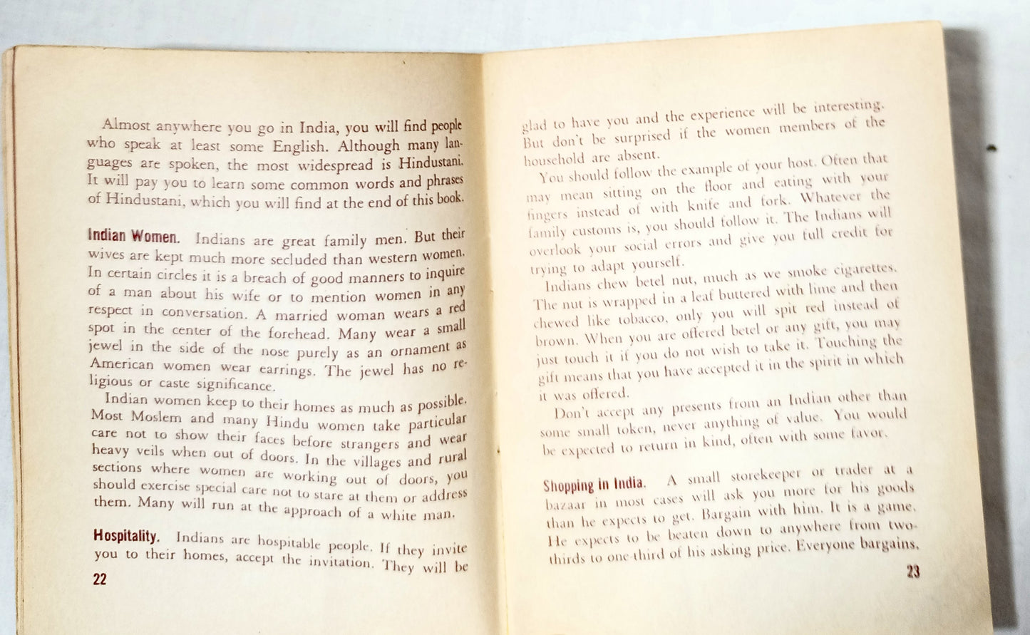 United States Army A Pocket Guide To India World War II WW2 1942 - TulipStuff