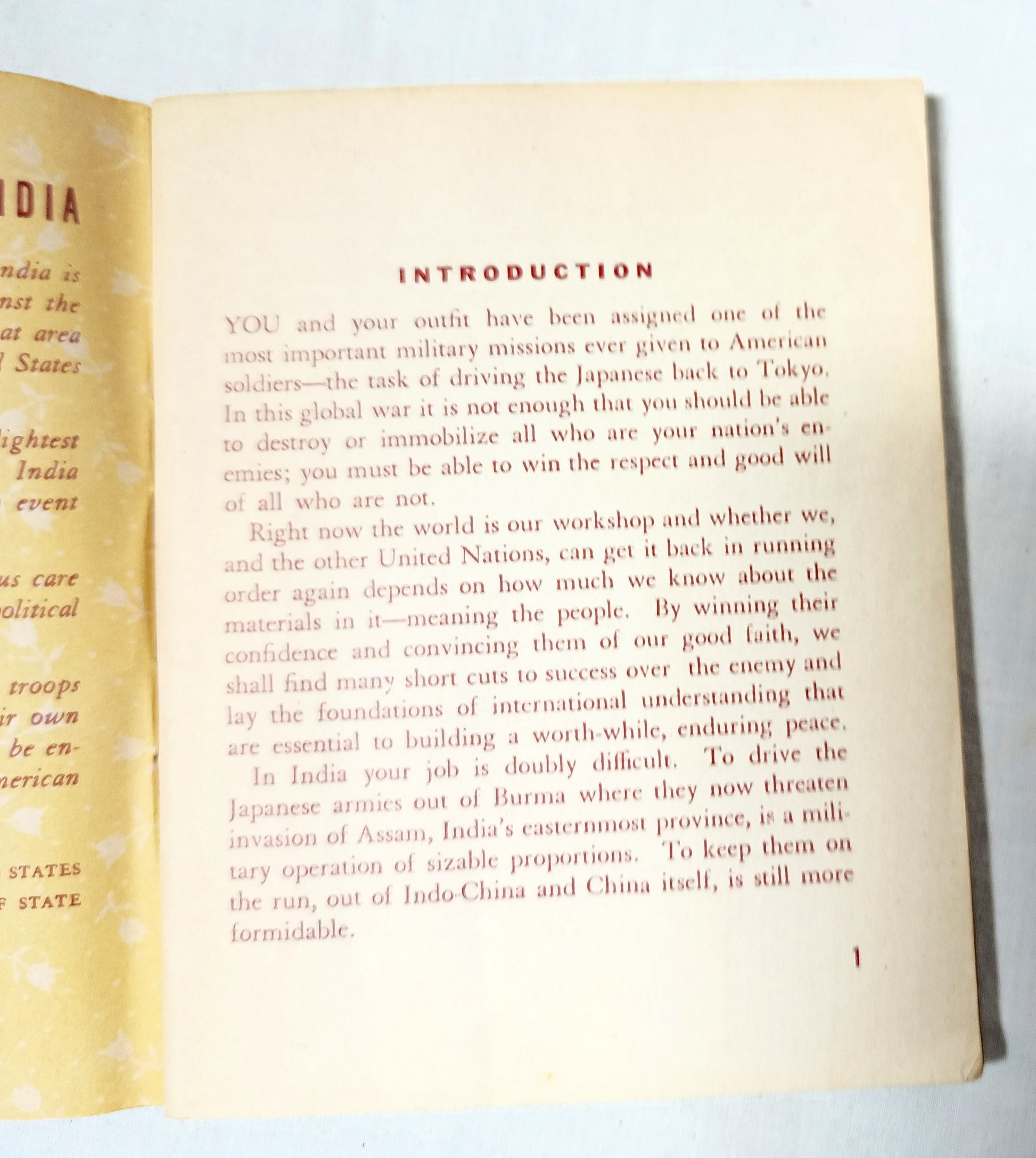 United States Army A Pocket Guide To India World War II WW2 1942 - TulipStuff