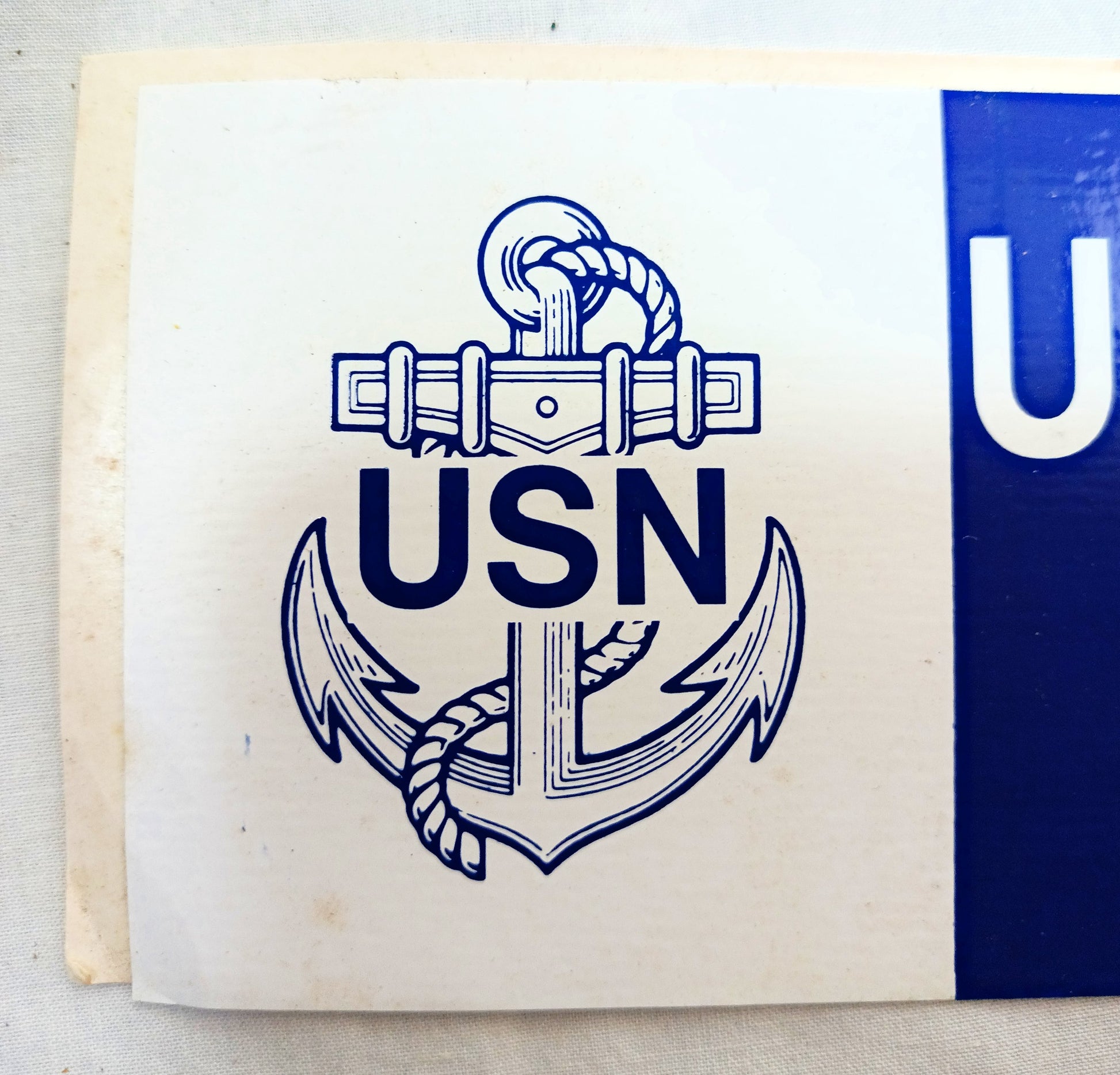 US Navy USS Cascade AD-16 Destroyer Tender Bumper Sticker 1960's - TulipStuff