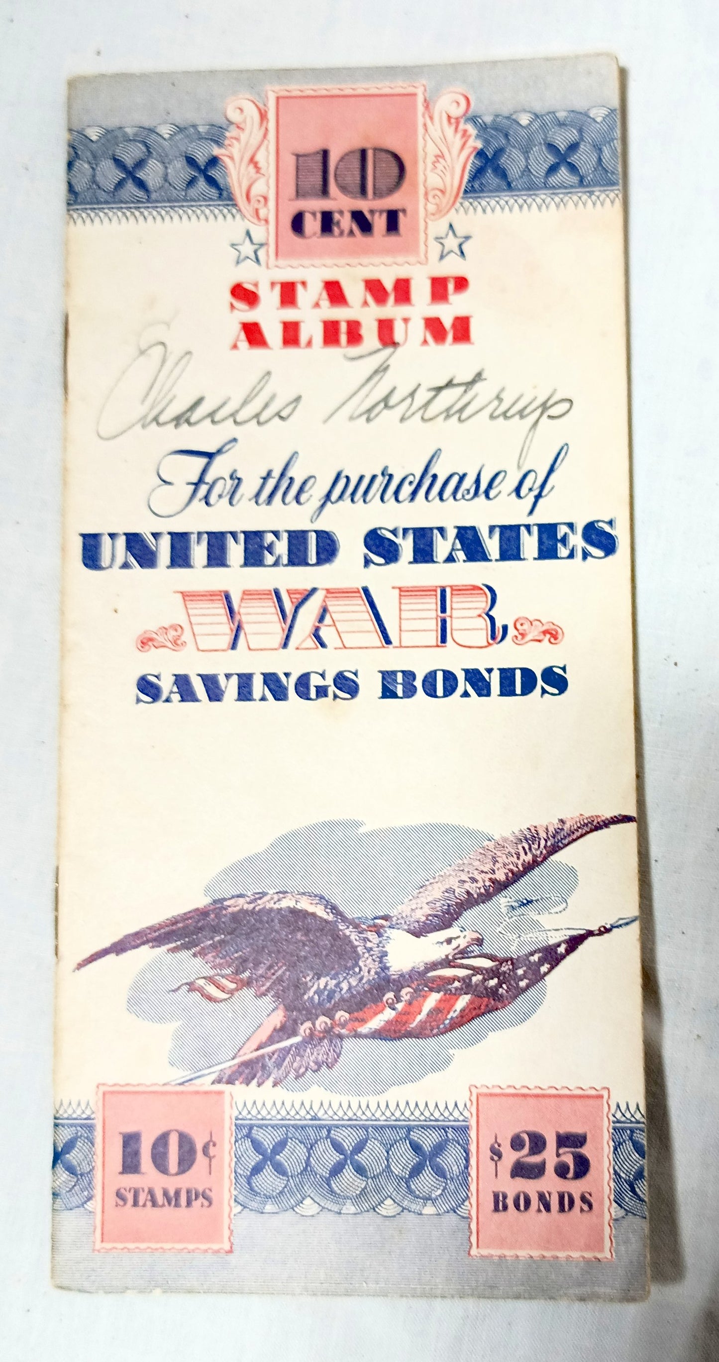 United States War Savings Bonds 10 Cent Stamp Album WWII 1942 - TulipStuff
