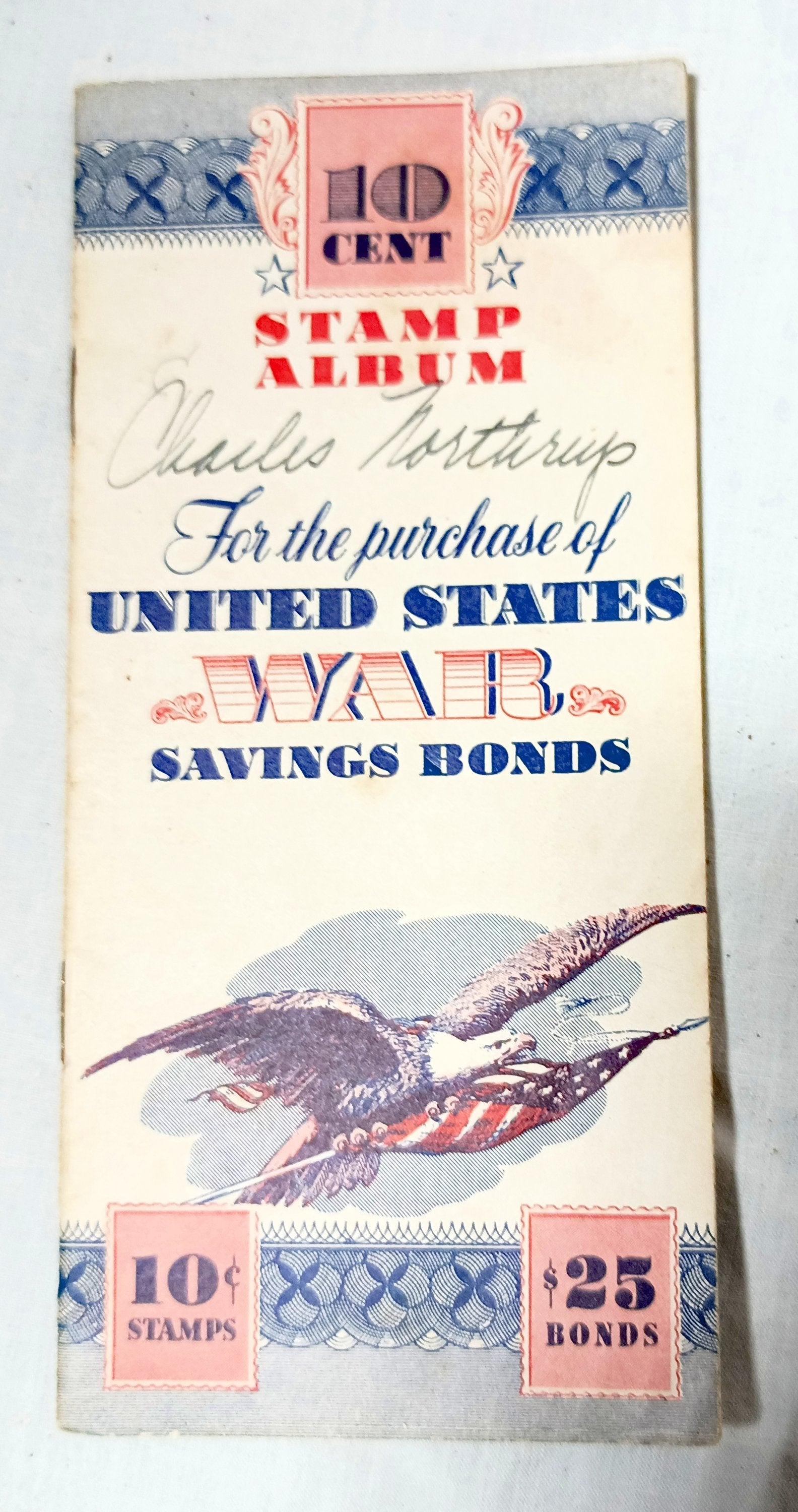 United States War Savings Bonds 10 Cent Stamp Album WWII 1942 - TulipStuff