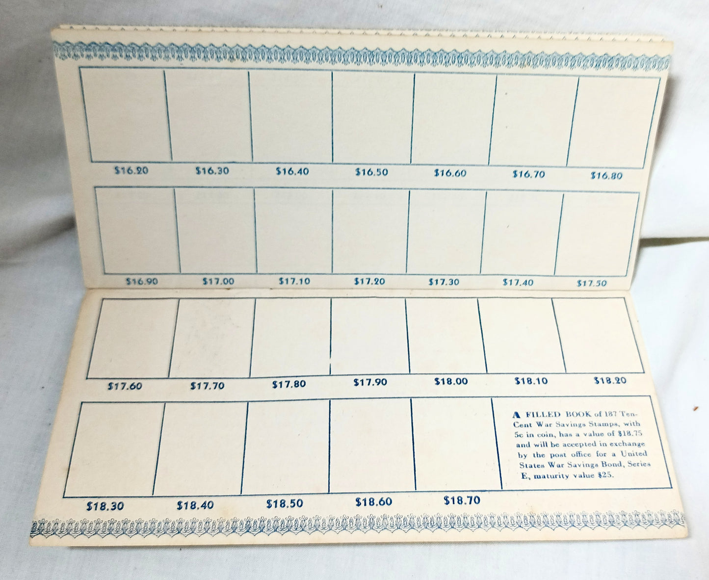 United States War Savings Bonds 10 Cent Stamp Album WWII 1942 - TulipStuff