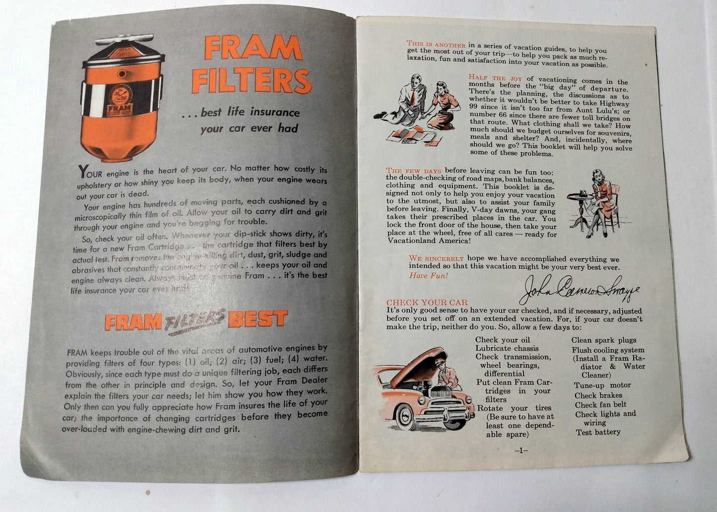 Vacationland America Northern California John Cameron Swayze Fram 1953 - TulipStuff