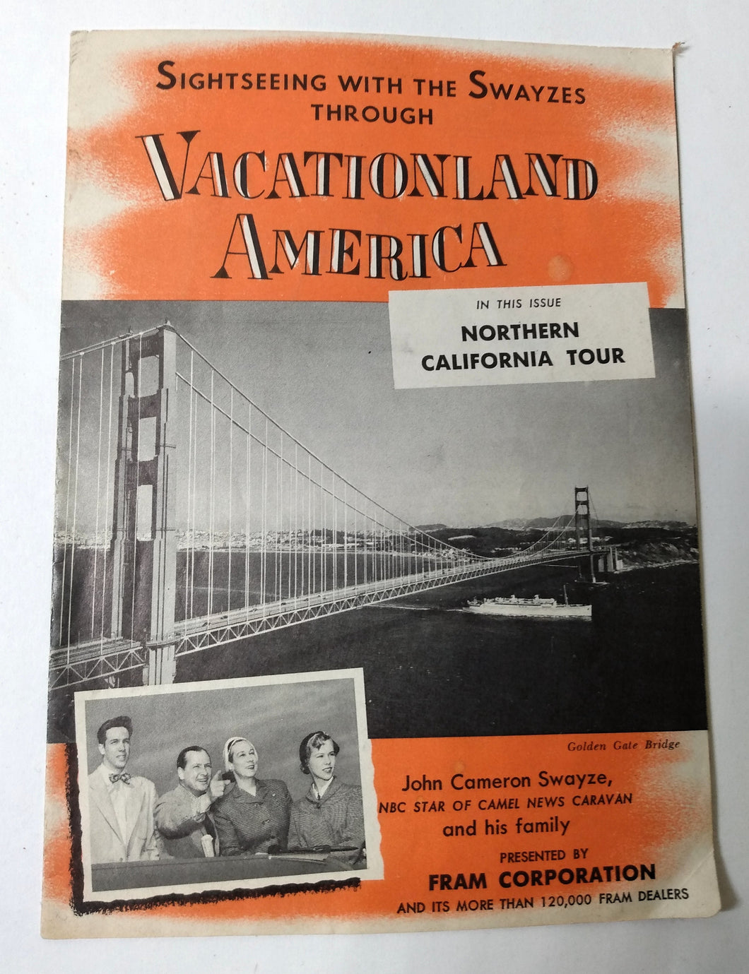 Vacationland America Northern California John Cameron Swayze Fram 1953 - TulipStuff