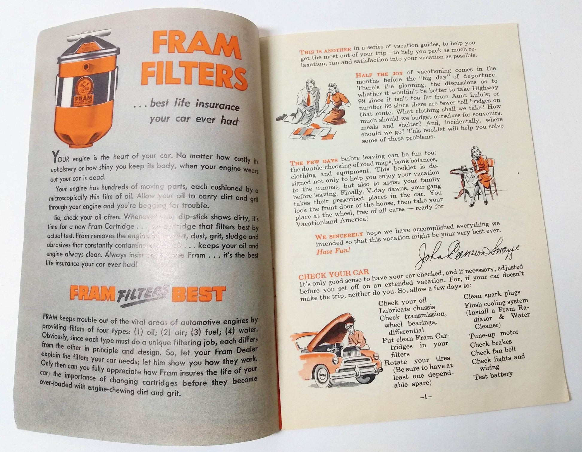 Vacationland America Southwest Tour John Cameron Swayze Fram 1953 - TulipStuff