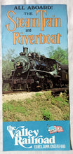 Load image into Gallery viewer, Valley Railroad Steam Train Riverboat Essex Connecticut Brochure 1976 - TulipStuff
