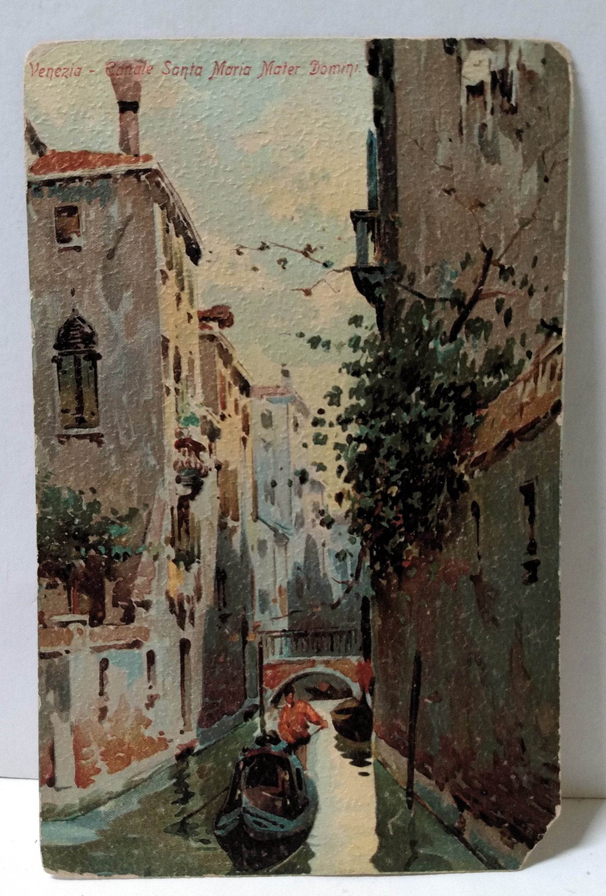 Venezia Canale Santa Maria Mater Domini 1900's Undivided Back Italy - TulipStuff
