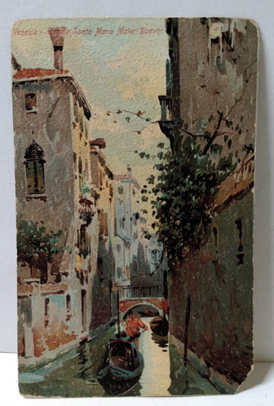 Venezia Canale Santa Maria Mater Domini 1900's Undivided Back Italy - TulipStuff