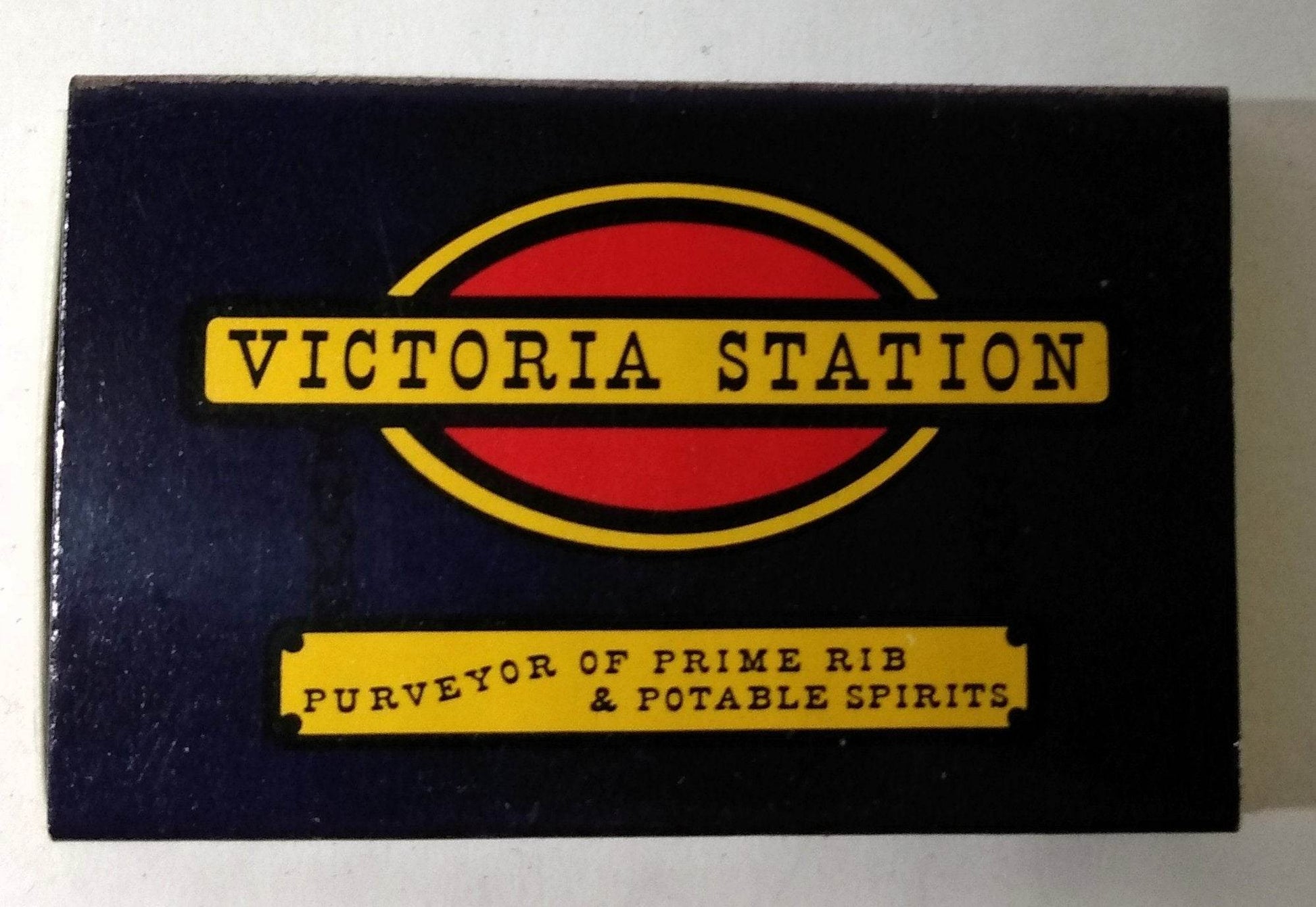 Victoria Station Railroad Themed Steakhouse Vintage Matchbook 1980's - TulipStuff