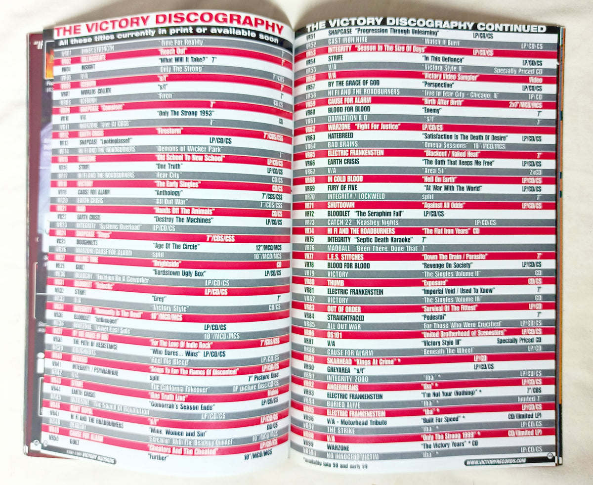 Victory Records Catalog 1998-99 Hatebreed WarZone Earth Crisis CFA - TulipStuff