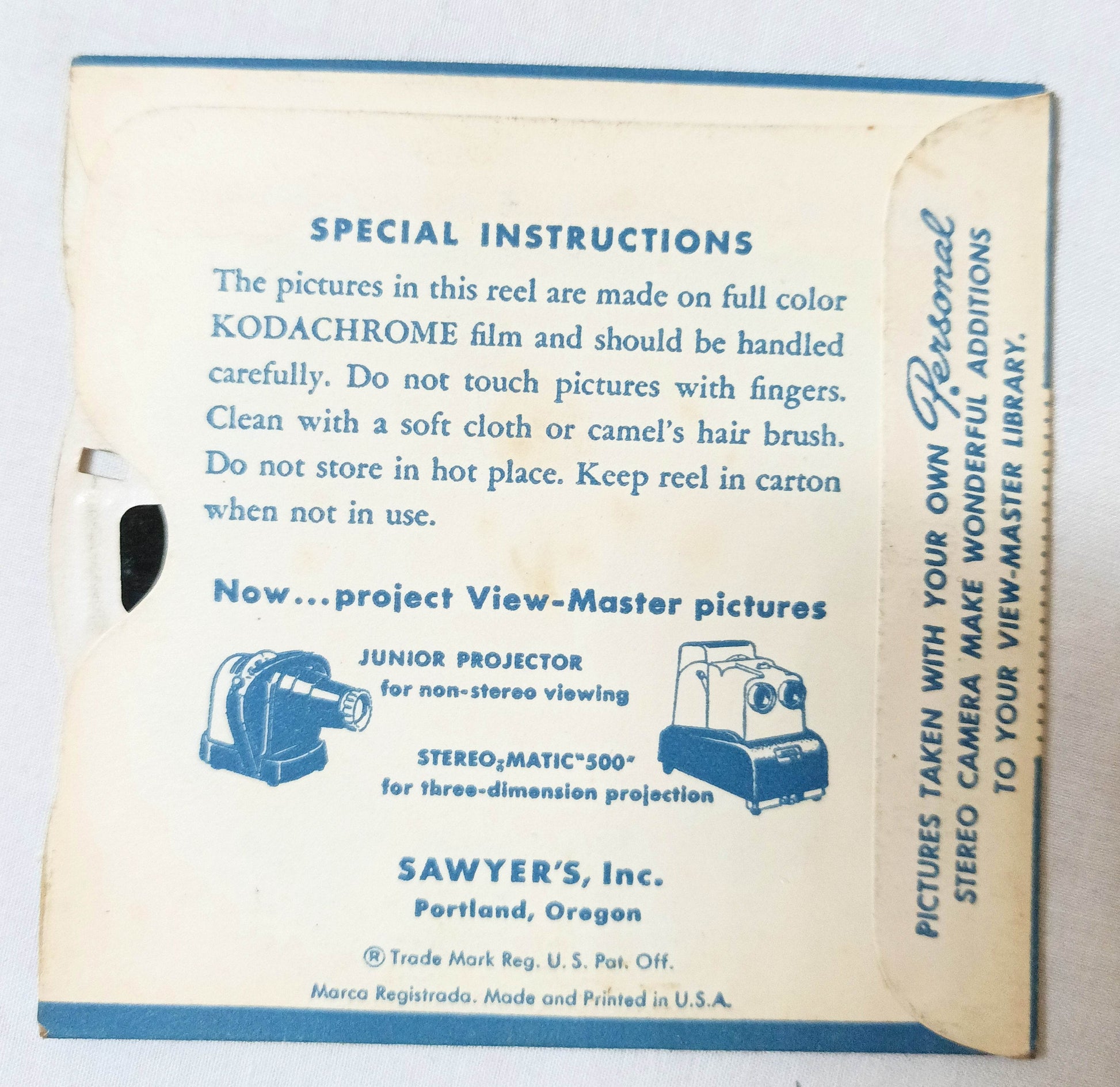 View-Master Reel Vancouver British Columbia Canada 380 Sawyer's 1948 - TulipStuff