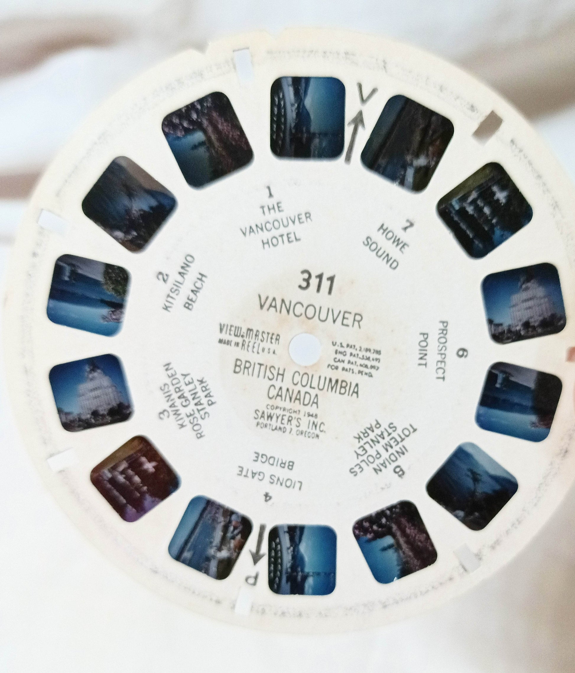 View-Master Reel Vancouver British Columbia Canada 380 Sawyer's 1948 - TulipStuff