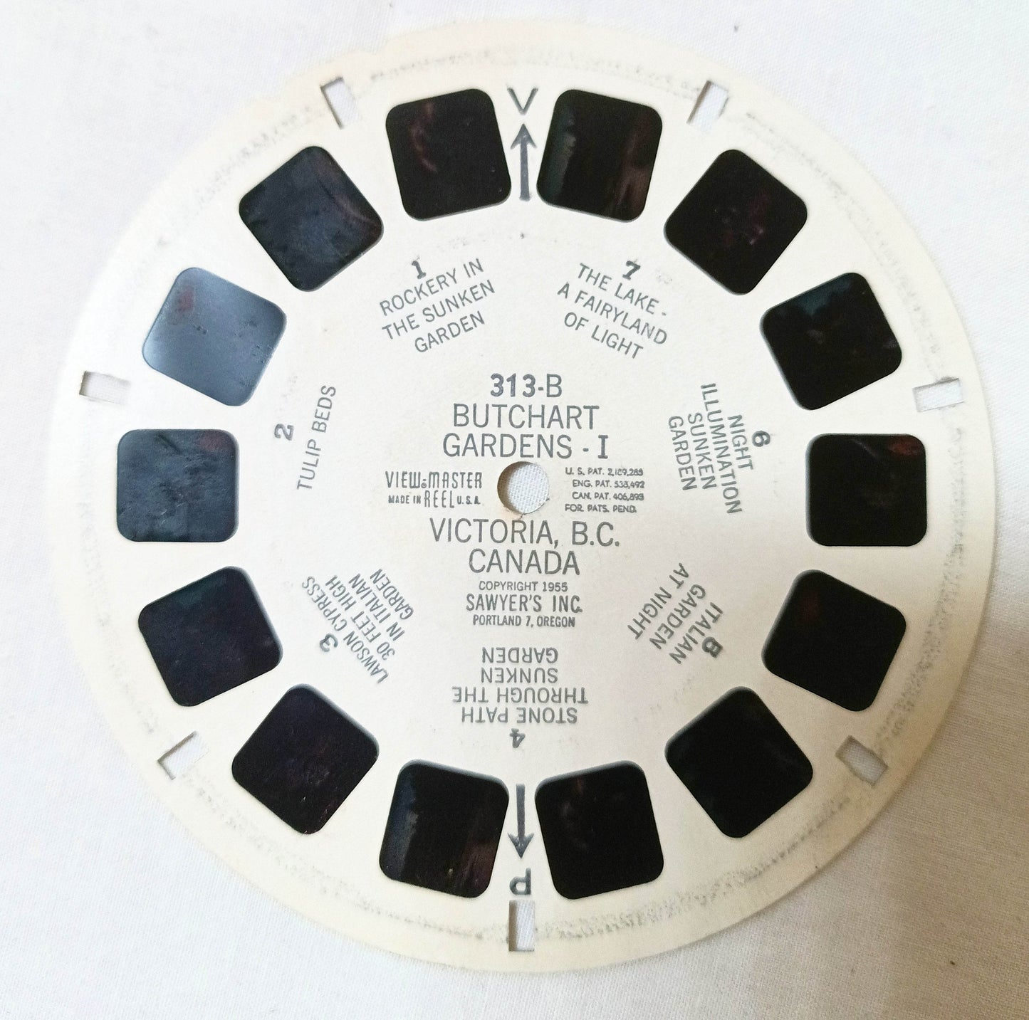 View-Master Butchart Gardens and Victoria BC 313-B Sawyer's 1960's - TulipStuff