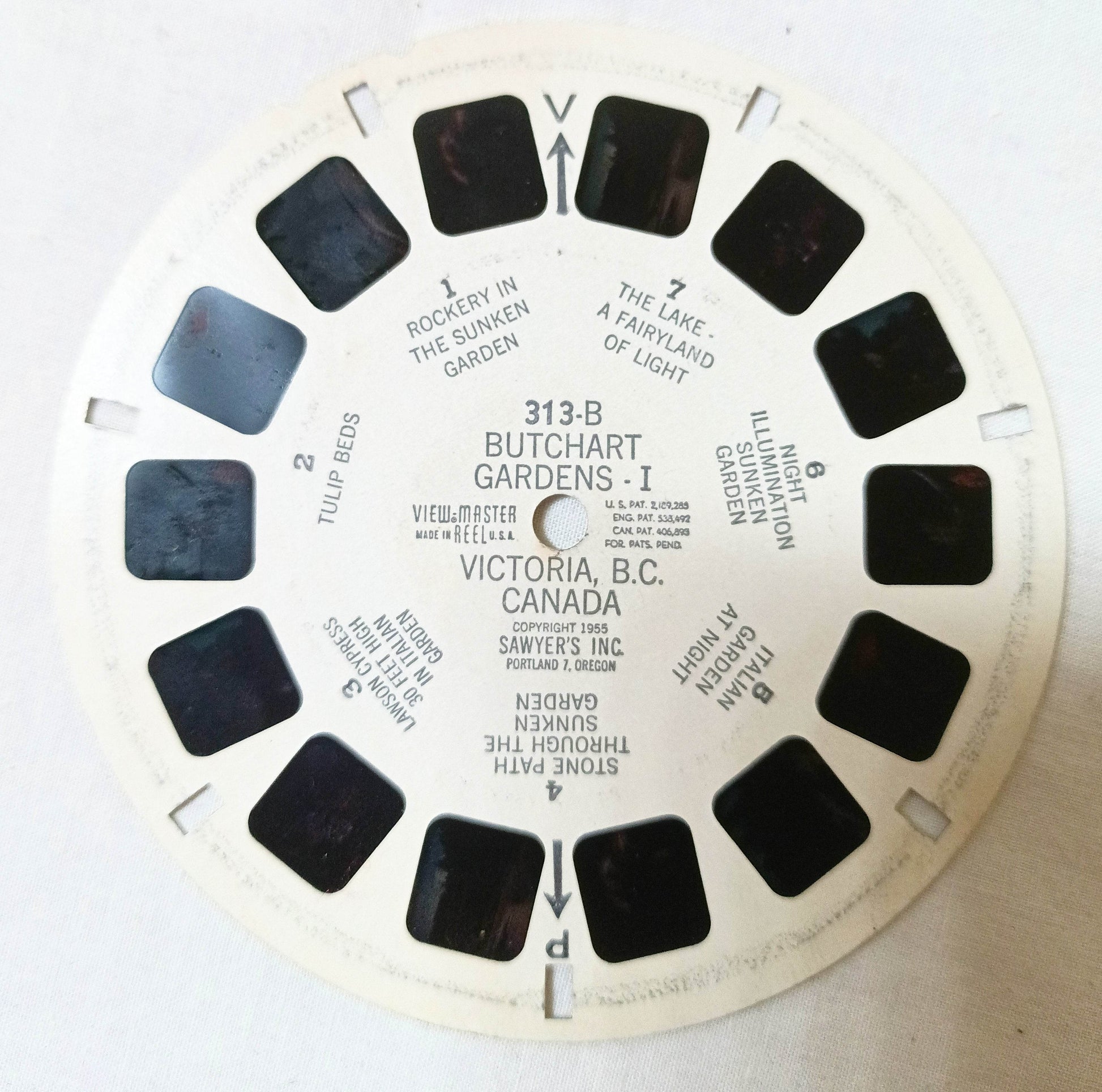 View-Master Butchart Gardens and Victoria BC 313-B Sawyer's 1960's - TulipStuff