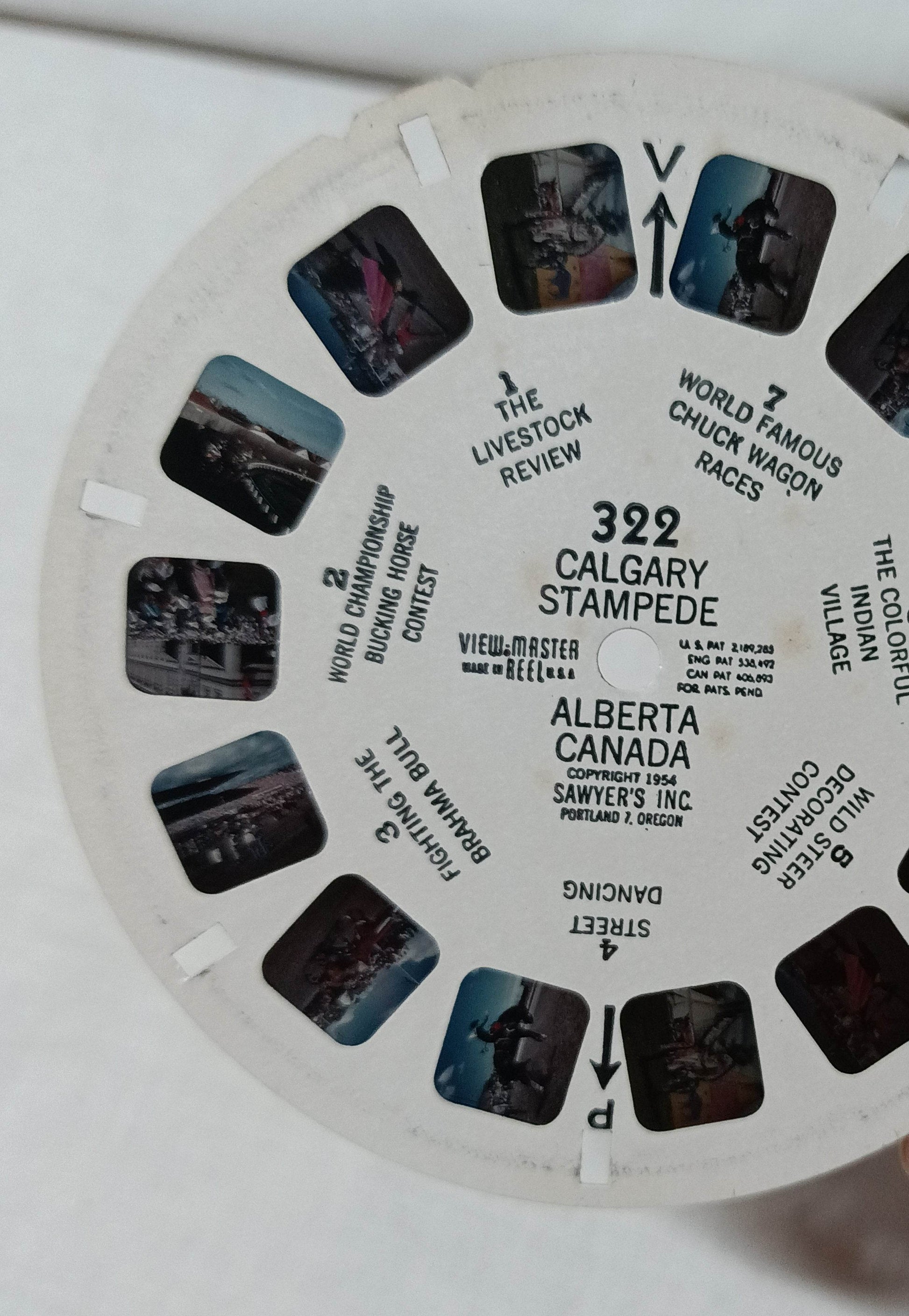 View-Master Reel 322 Calgary Stampede Alberta Canada Sawyer's 1954 - TulipStuff