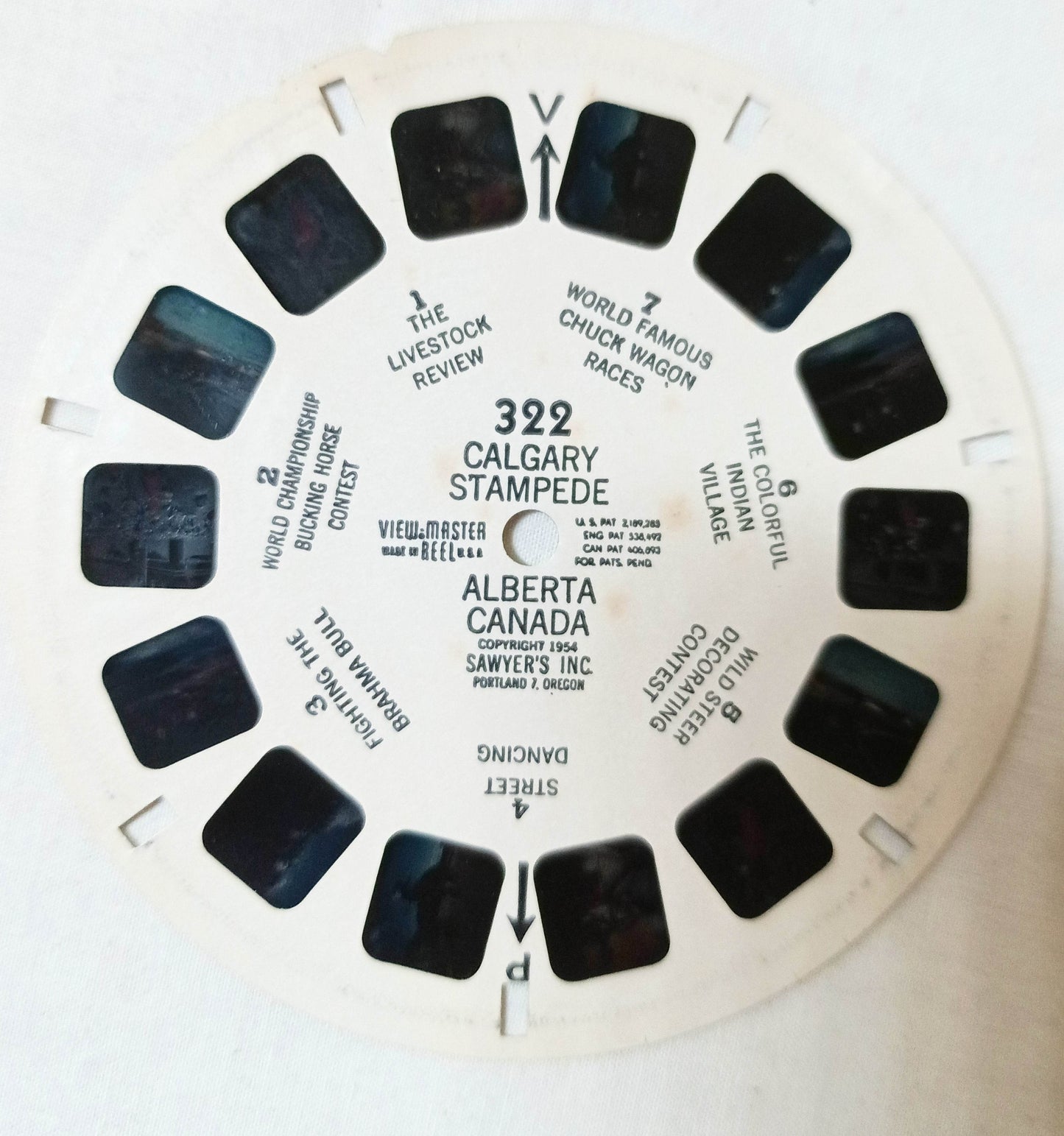 View-Master Reel 322 Calgary Stampede Alberta Canada Sawyer's 1954 - TulipStuff