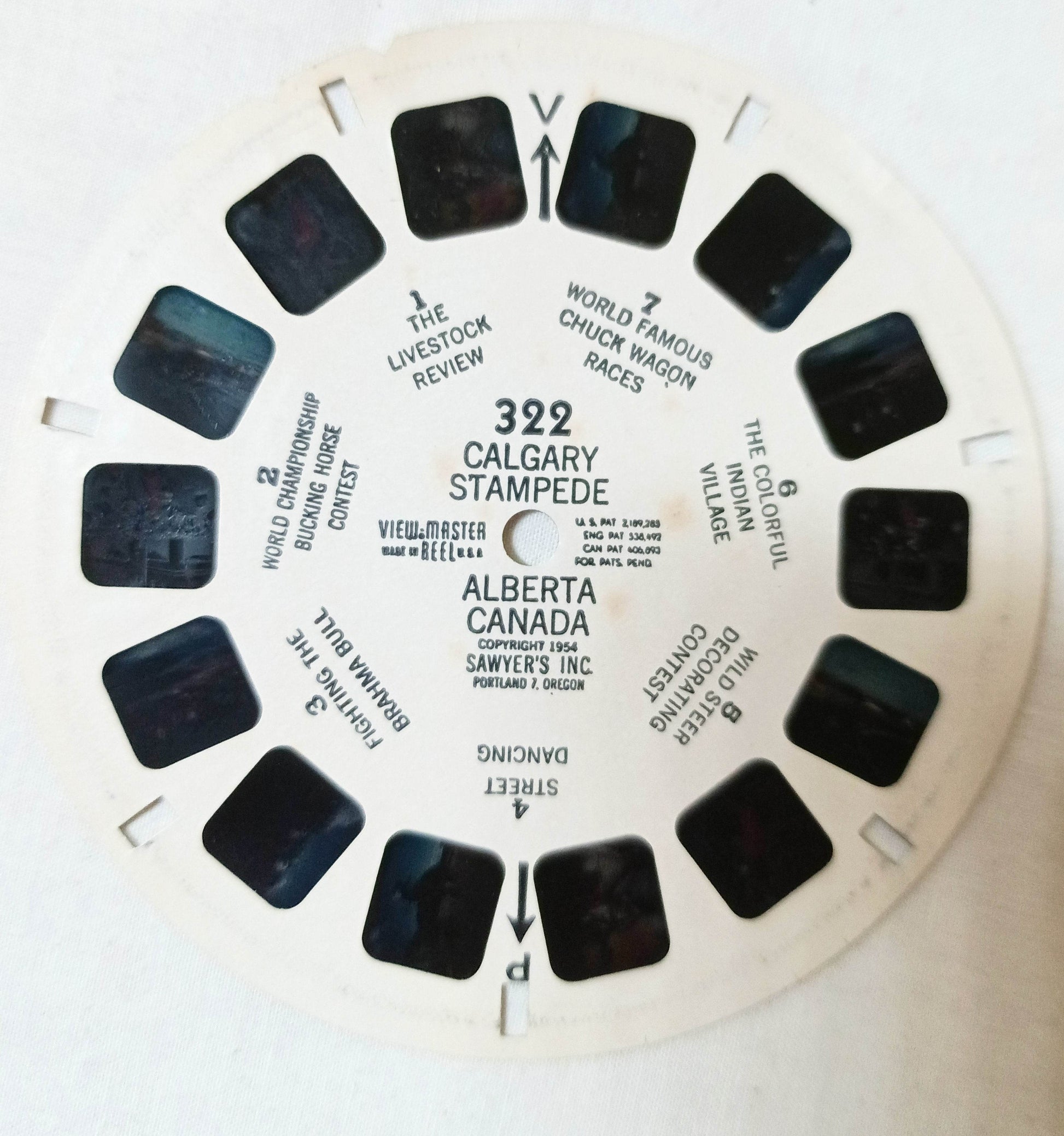 View-Master Reel 322 Calgary Stampede Alberta Canada Sawyer's 1954 - TulipStuff