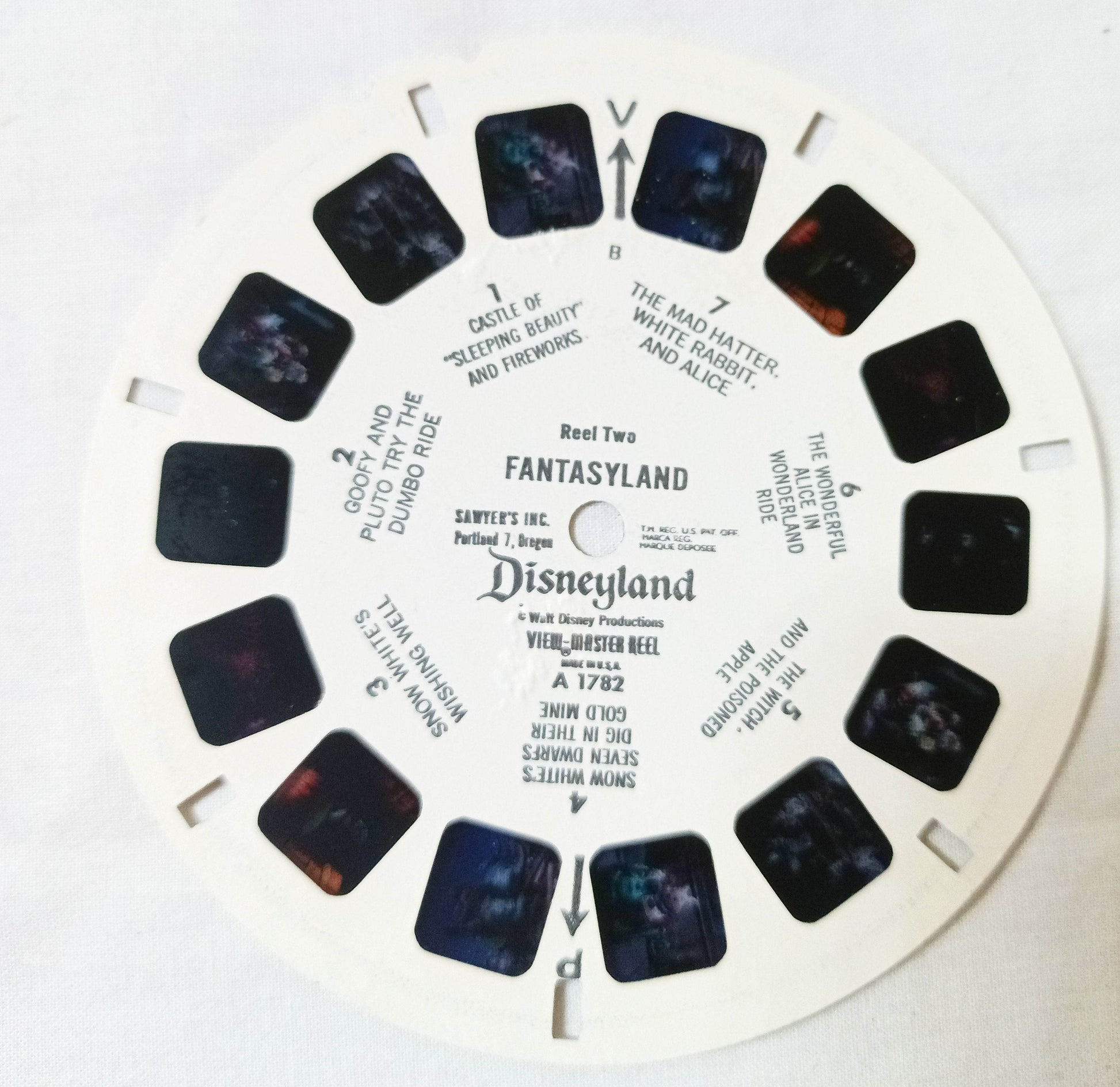 View-Master Disneyland Fantasyland 3-Reel Packet A178 Sawyer's 1966 - TulipStuff