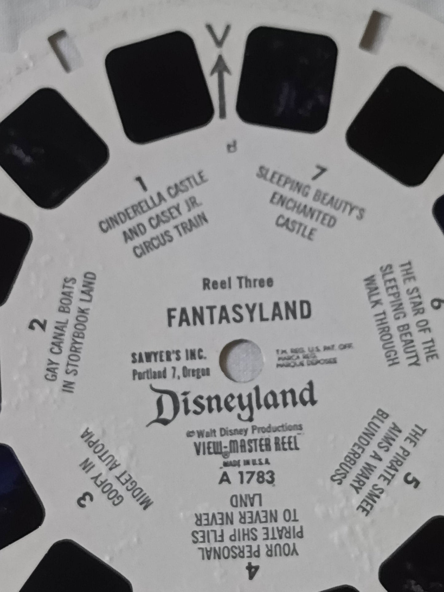 View-Master Disneyland Fantasyland 3-Reel Packet A178 Sawyer's 1966 - TulipStuff