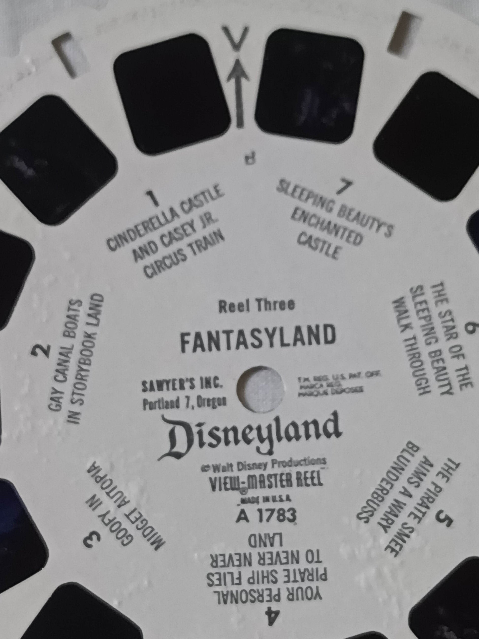 View-Master Disneyland Fantasyland 3-Reel Packet A178 Sawyer's 1966 - TulipStuff