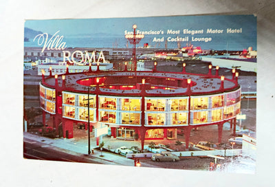 Villa Roma Motor Hotel Cocktail Lounge San Francisco California 1950's - TulipStuff