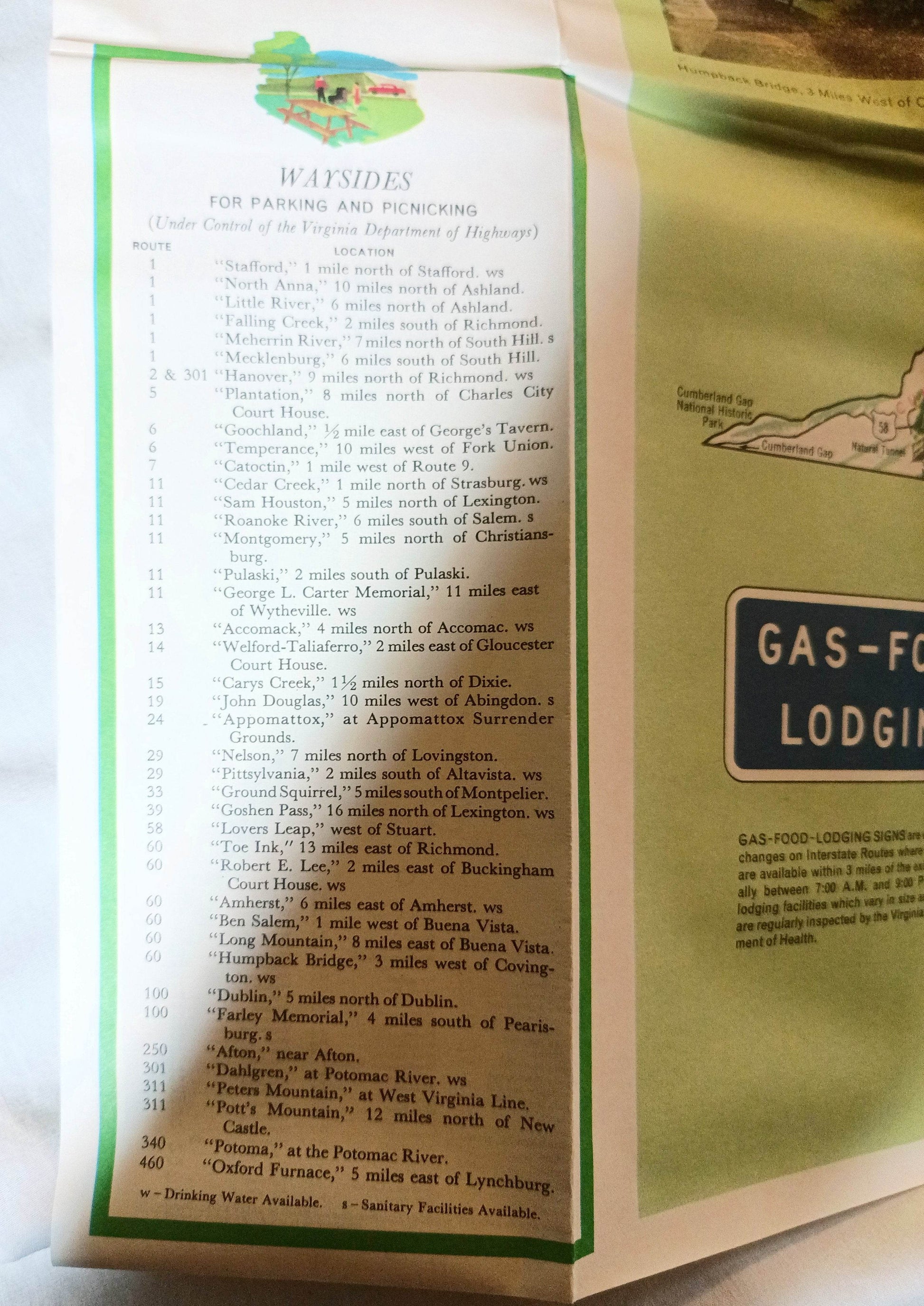 Virginia Official State Highway Map Dept Of Highways 1966 - TulipStuff