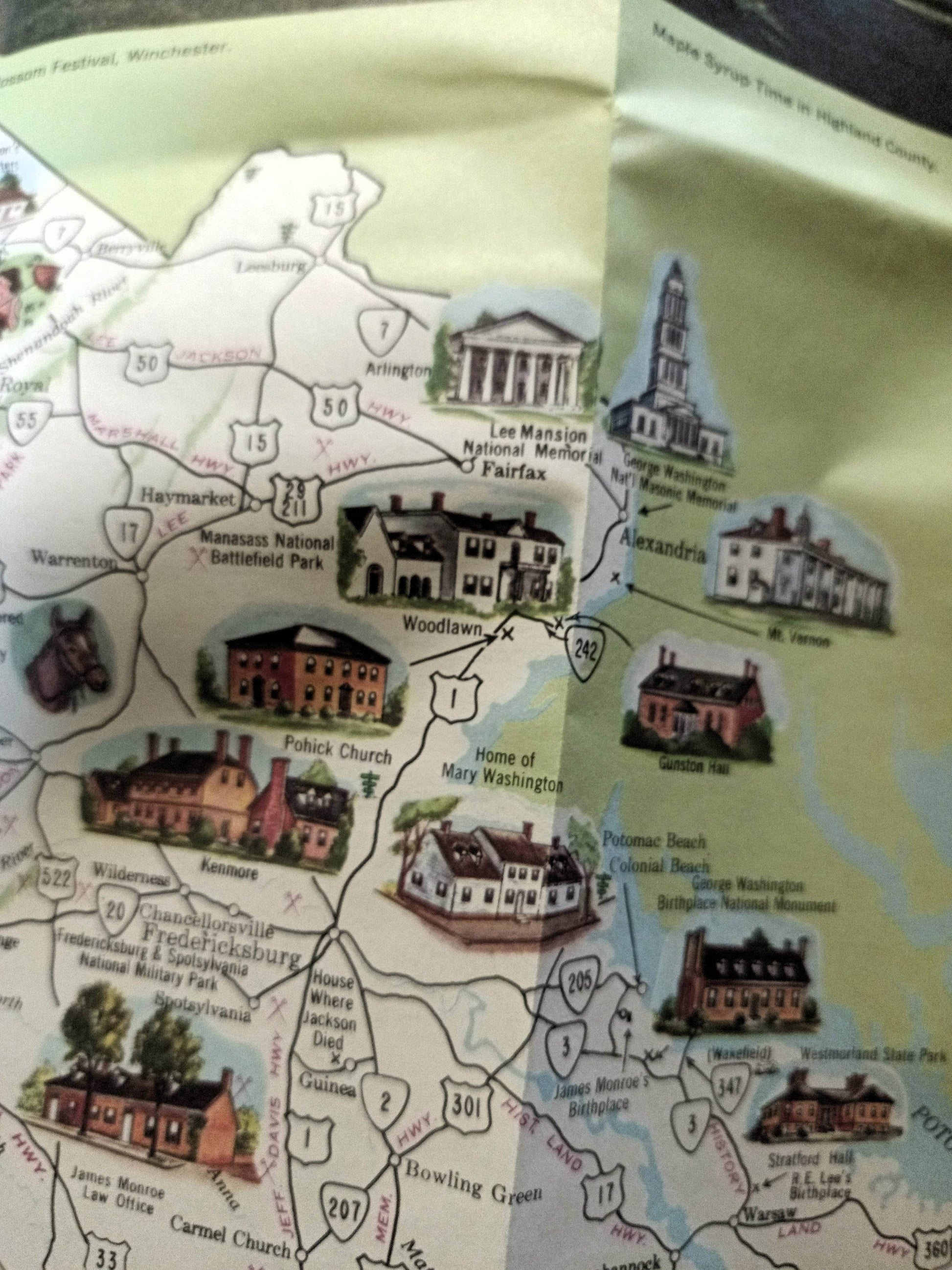 Virginia Official State Highway Map Dept Of Highways 1966 - TulipStuff