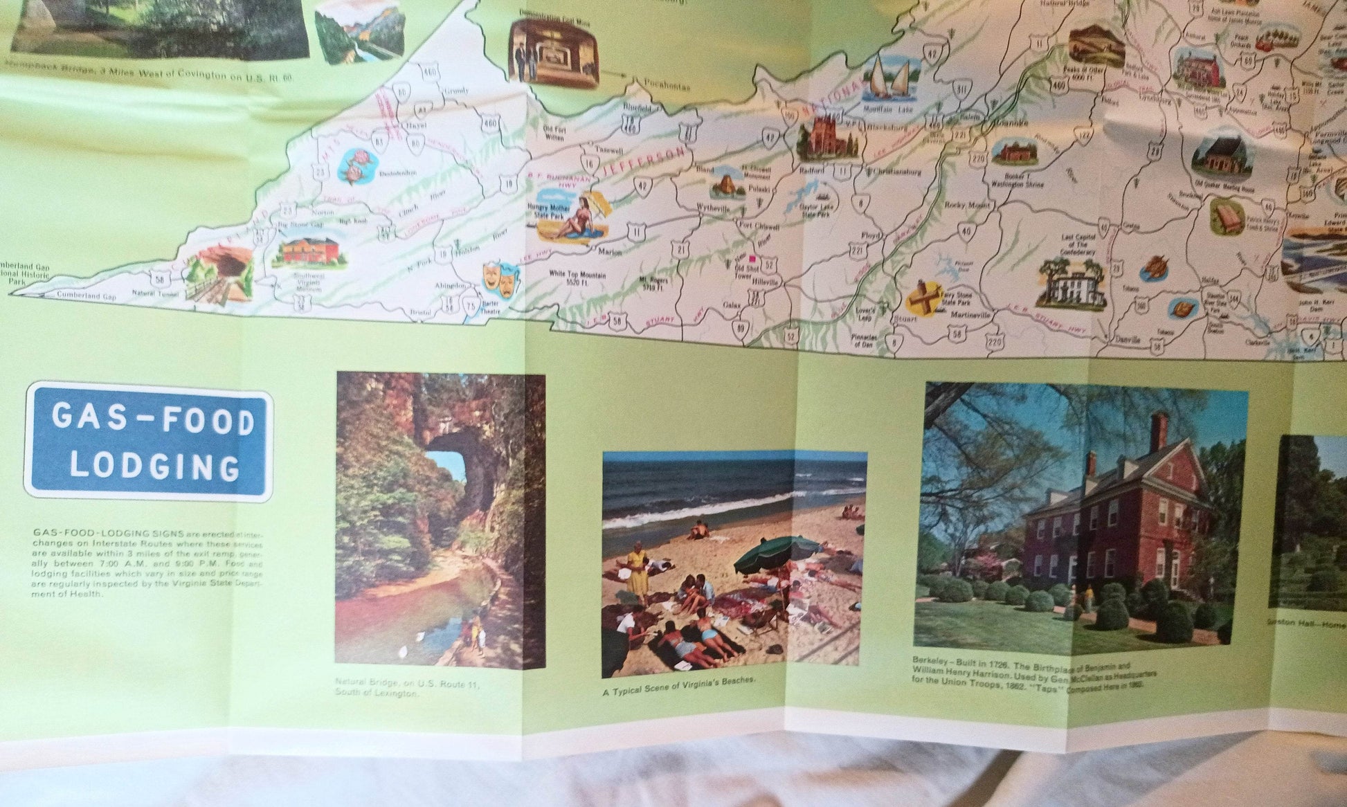 Virginia Official State Highway Map Dept Of Highways 1966 - TulipStuff