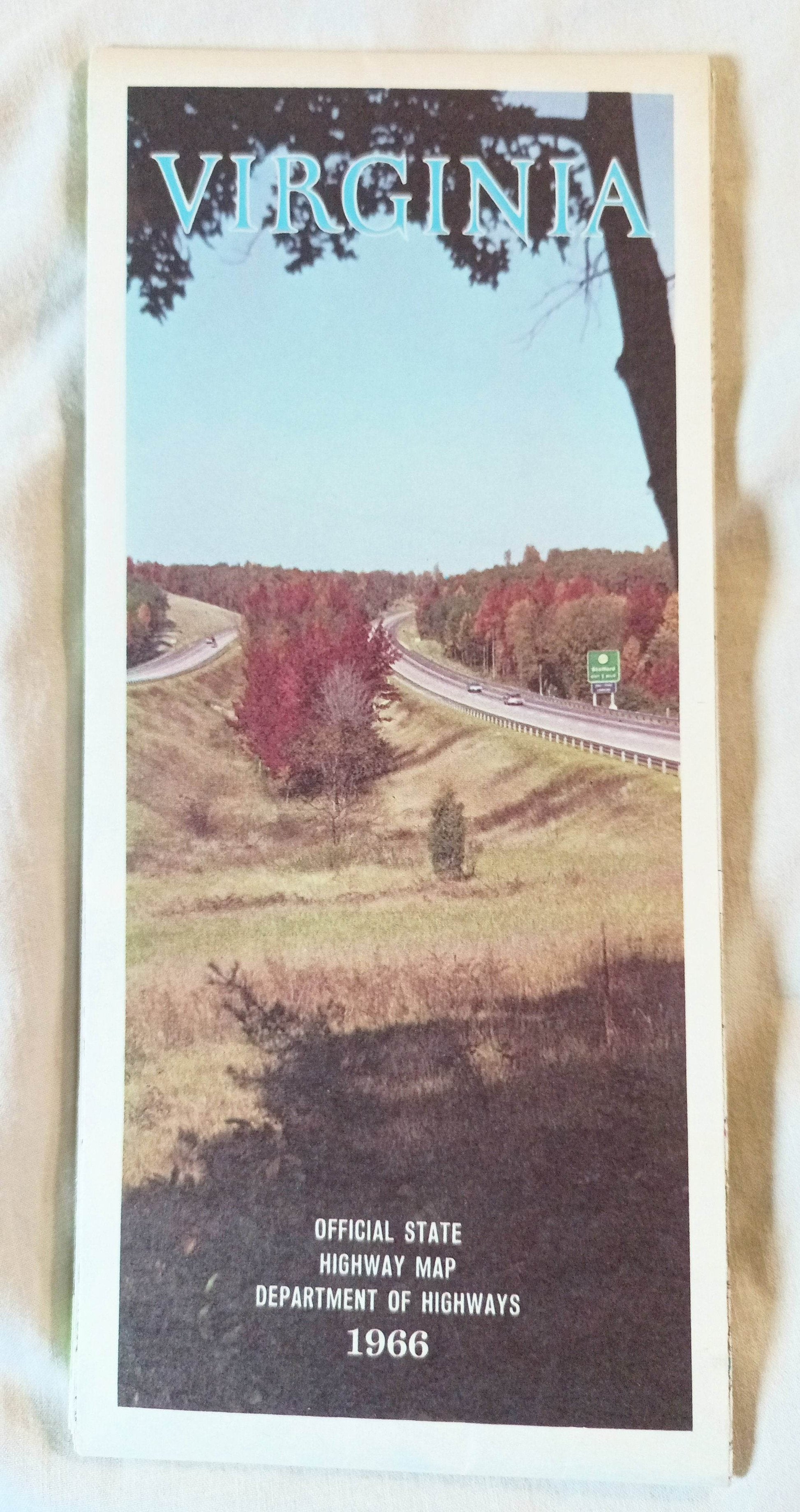 Virginia Official State Highway Map Dept Of Highways 1966 - TulipStuff
