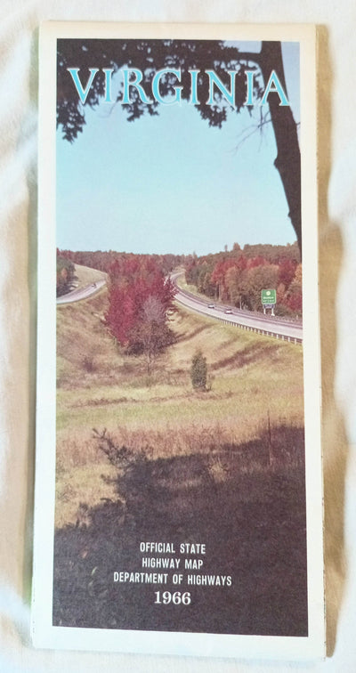 Virginia Official State Highway Map Dept Of Highways 1966 - TulipStuff
