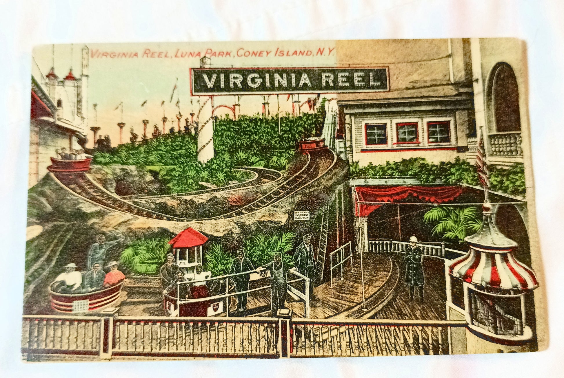 Virginia Reel Roller Coaster Luna Park Coney Island Brooklyn NY 1900's - TulipStuff