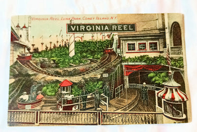 Virginia Reel Roller Coaster Luna Park Coney Island Brooklyn NY 1900's - TulipStuff