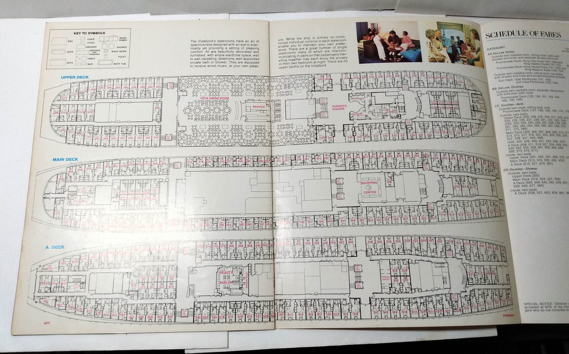 Norwegian America Line ms Vistafjord 1975 Four Continent Cruise Brochure - TulipStuff