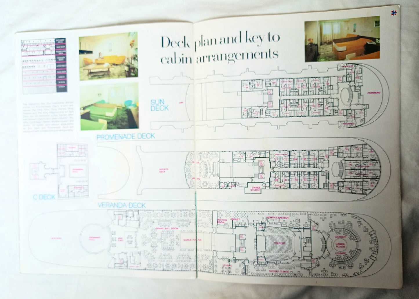 Norwegian America Line ms Vistafjord 1974 Great World Cruise Brochure - TulipStuff
