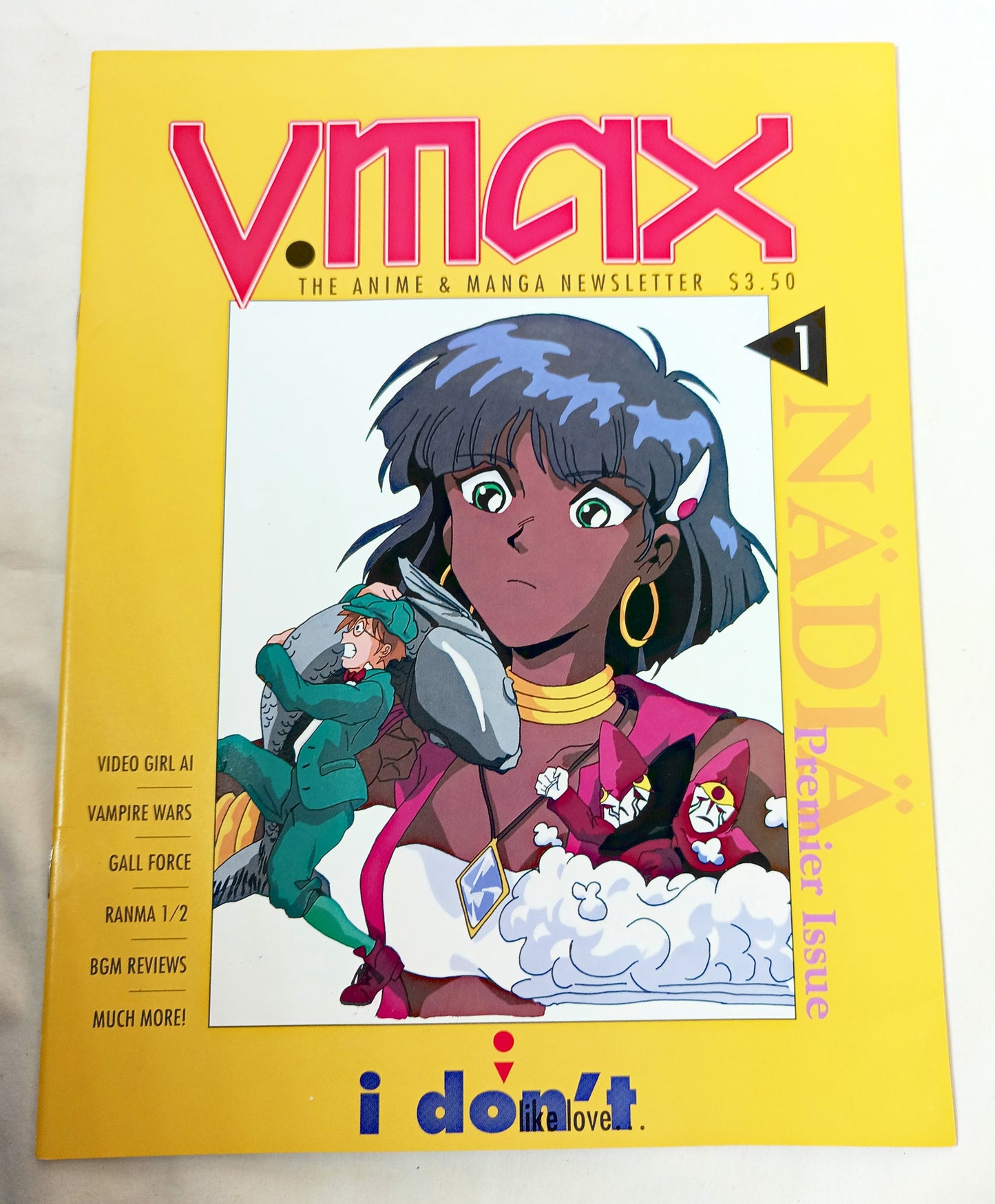 V.Max The Anime & Manga Newsletter Volume 1 Issue 1 1991 Nadia - TulipStuff