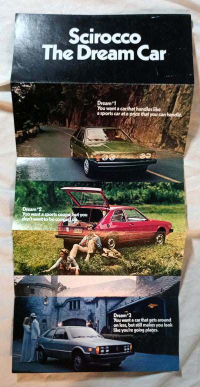 Volkswagen Scirocco The Dream Car 1975 Introductory Dealer Brochure - TulipStuff