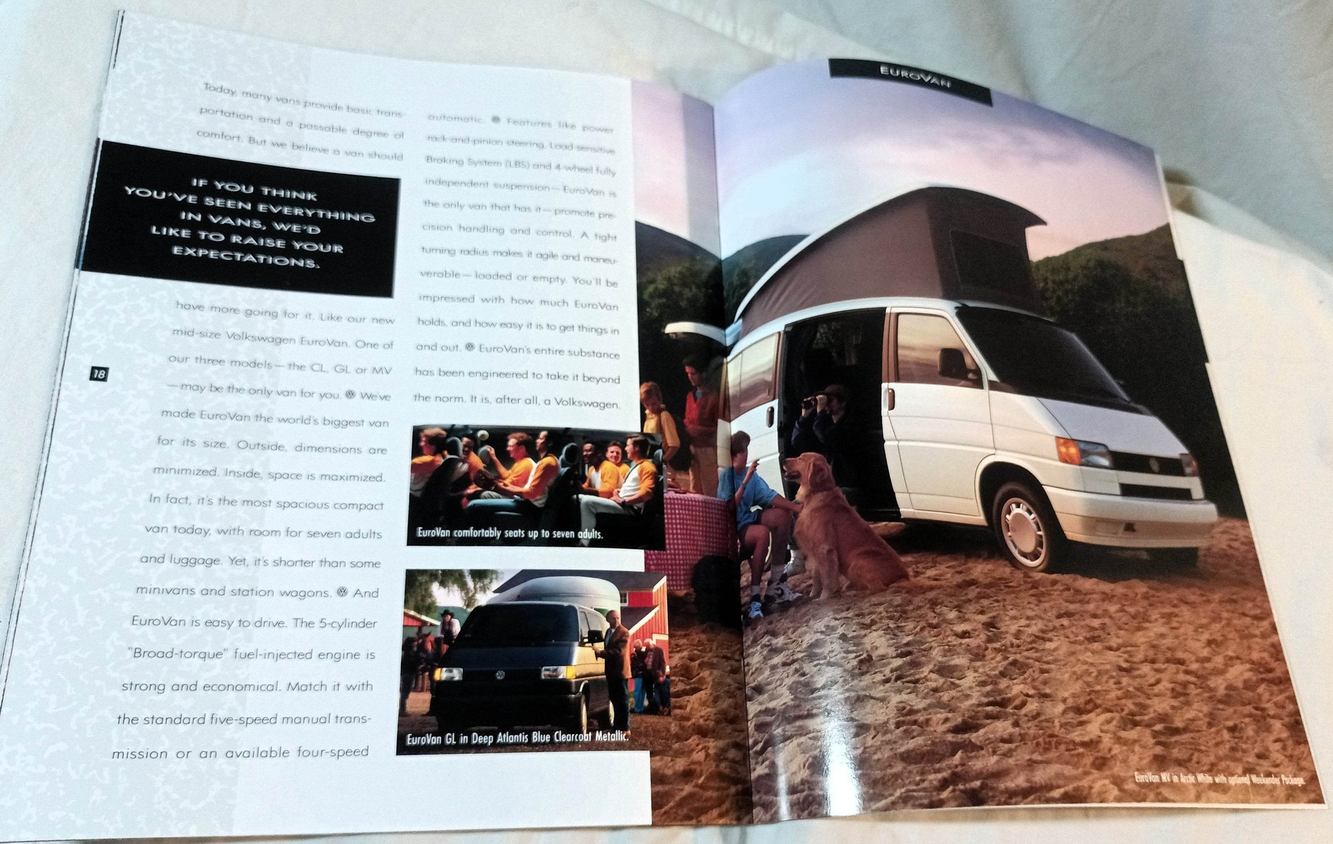 Volkswagen 1993 Full Line Dealer Sales Brochure Jetta Golf EuroVan Fox - TulipStuff