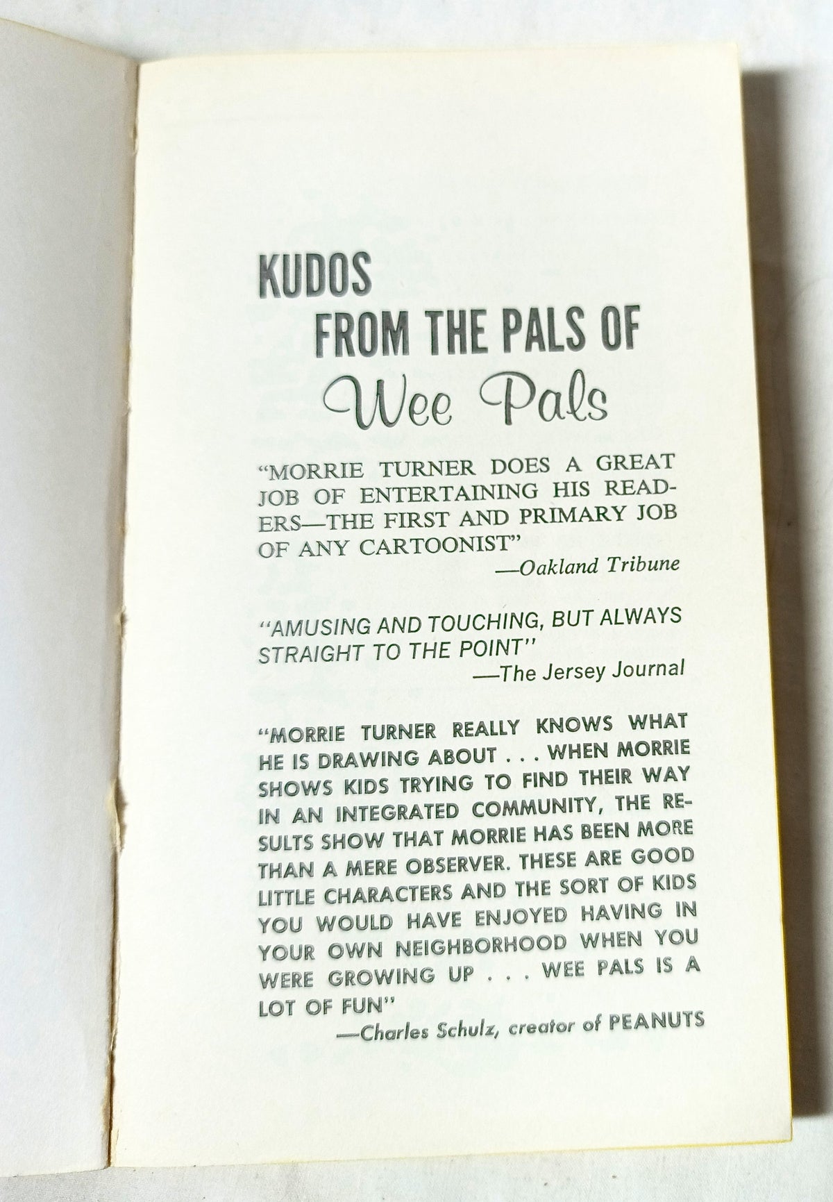 Wee Pals Morrie Turner Signet Books Paperback 1969 - TulipStuff