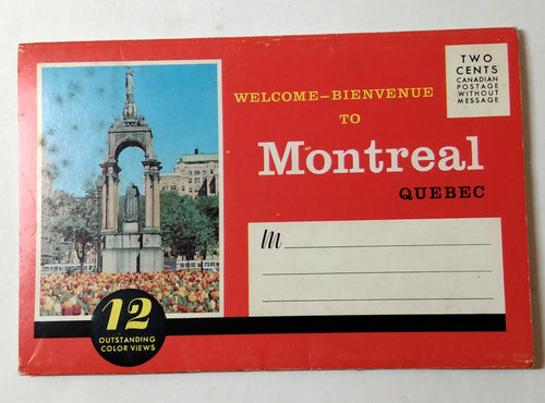 Welcome - Bienvenue To Montreal Canada 1950's Postcard Booklet 12 Views - TulipStuff